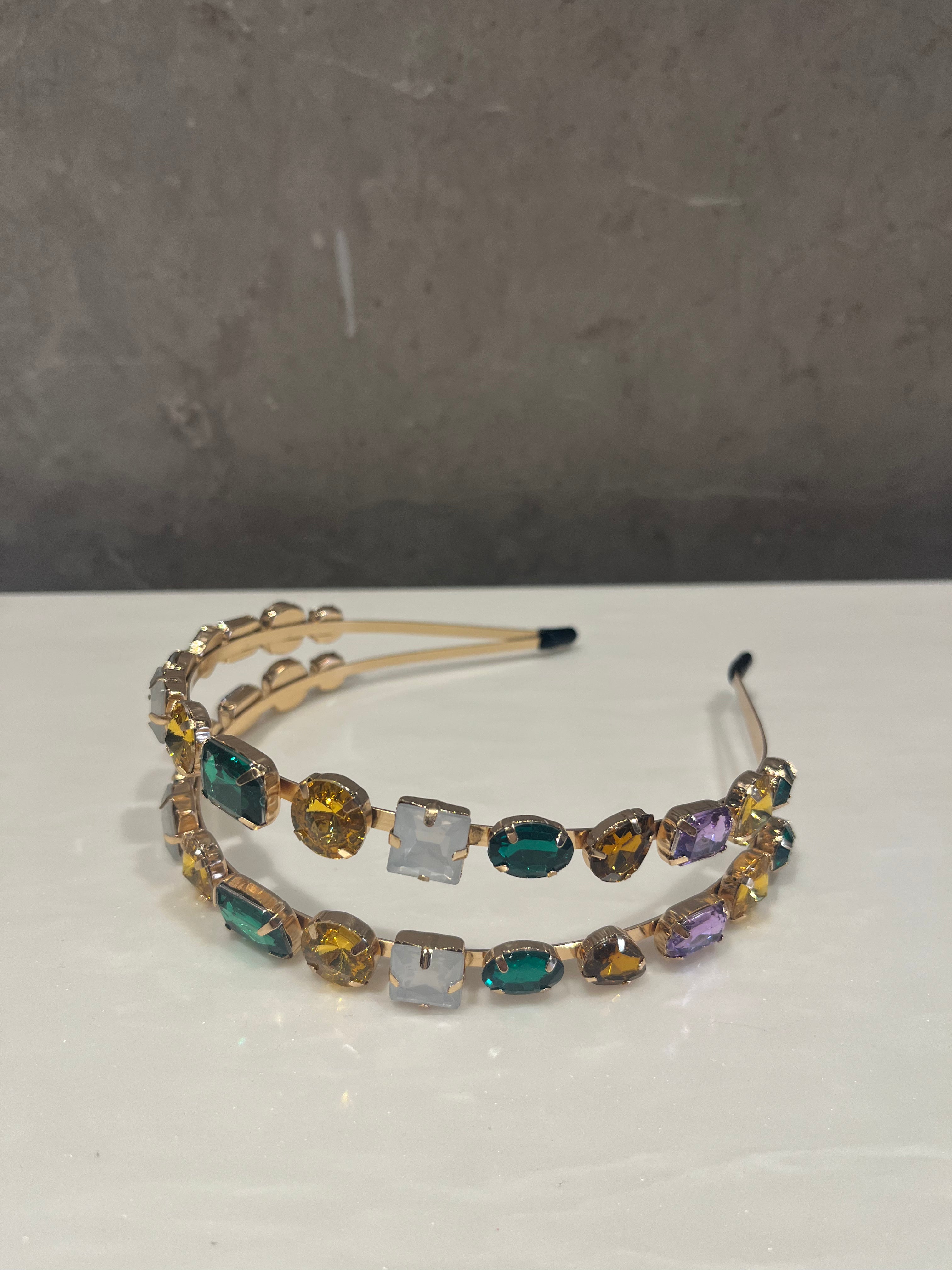 Multicolor Crystal Crown Hairband