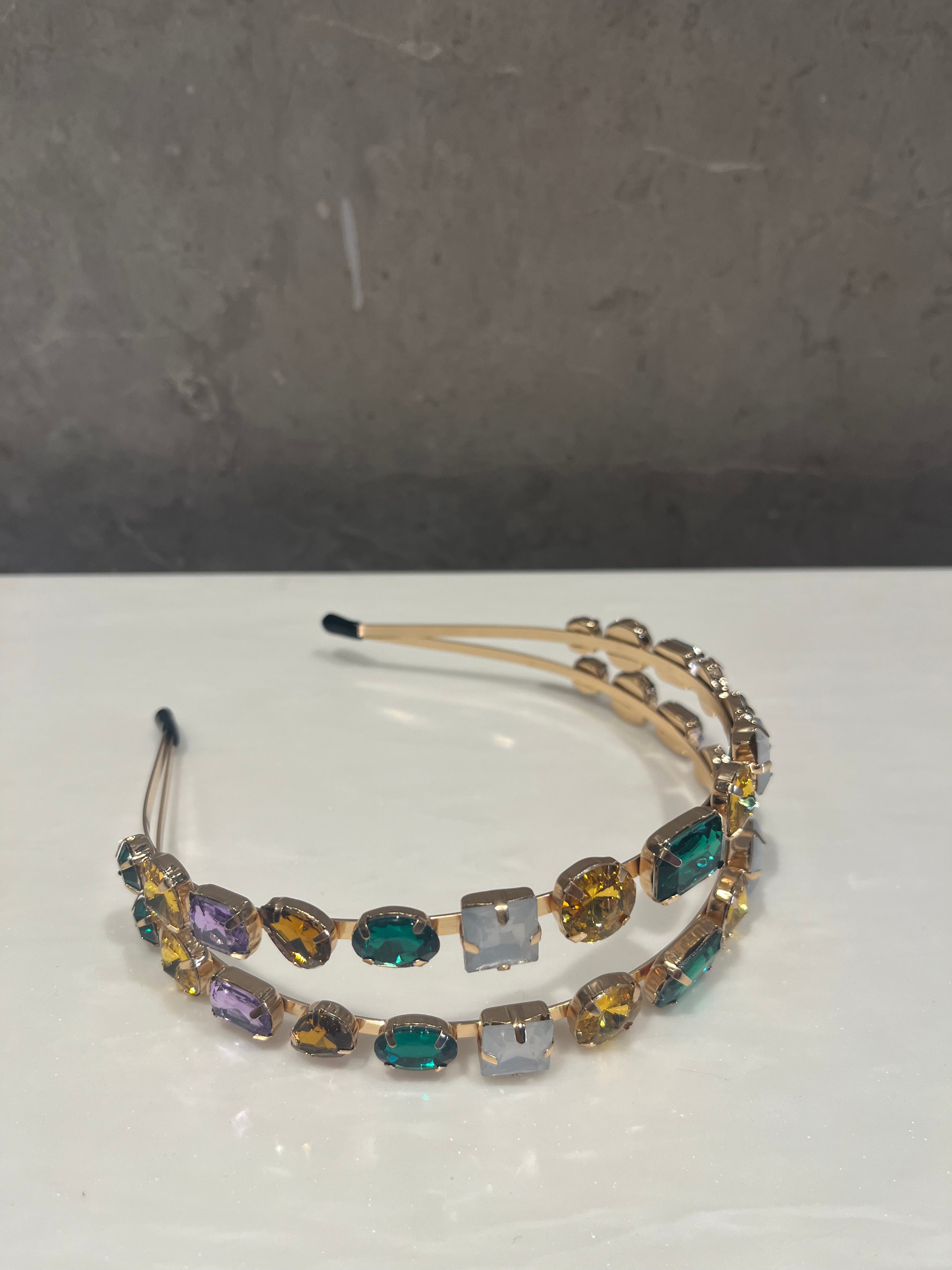 Multicolor Crystal Crown Hairband