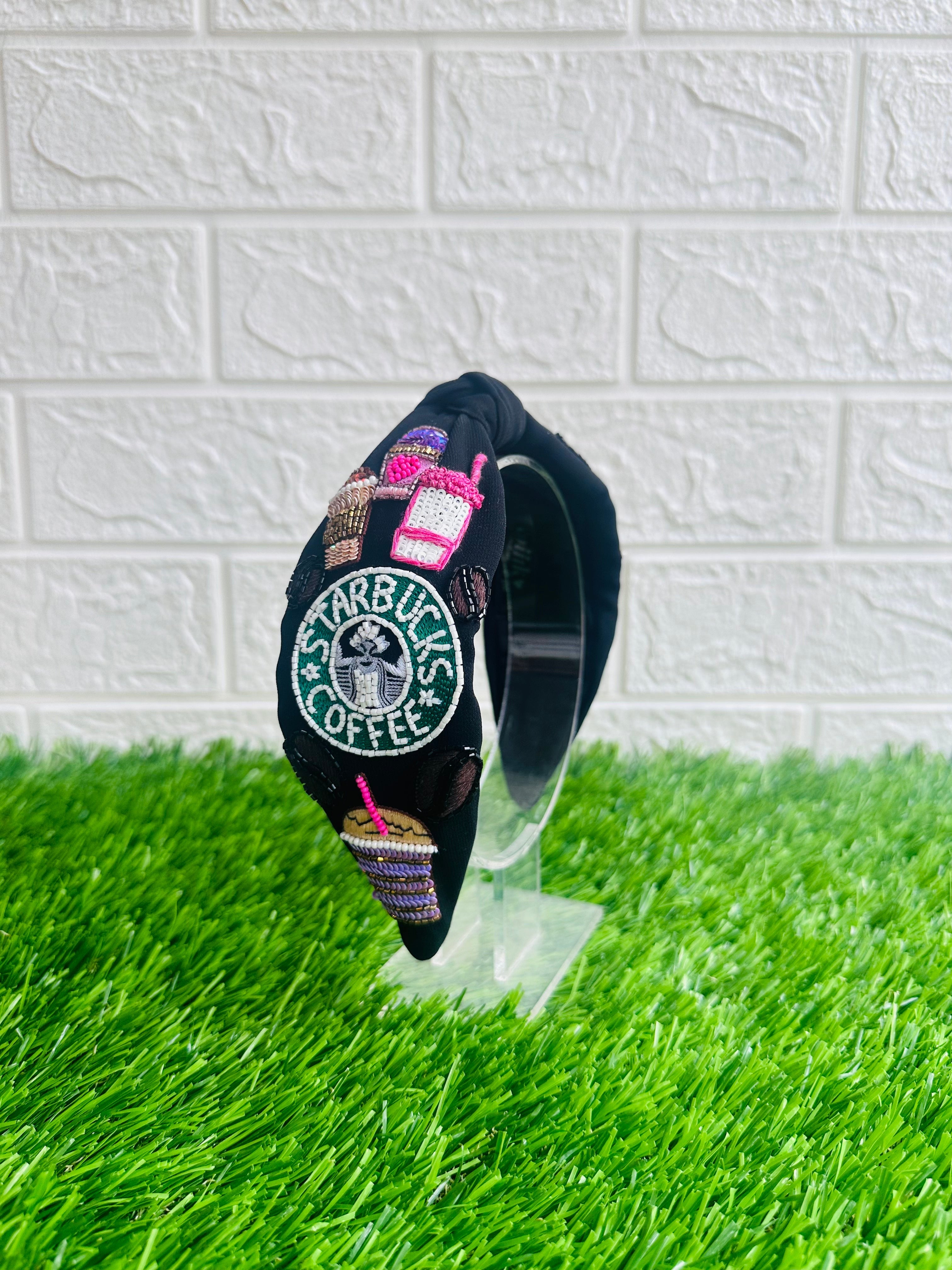 Brewed Starbucks Black Turban Hairband