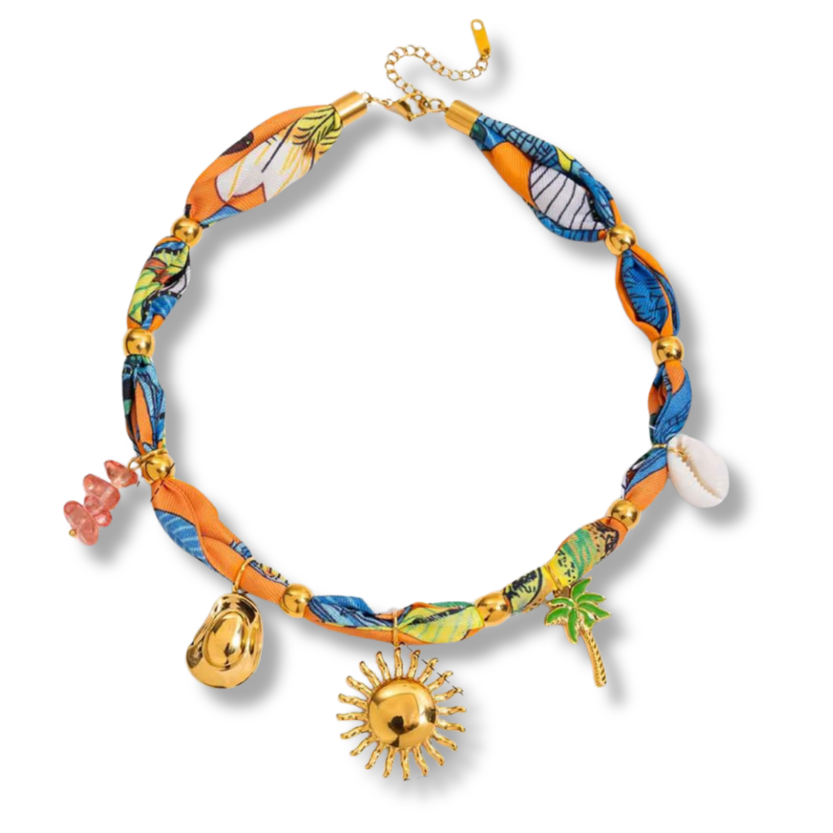 Golden Palm Paradise Necklace