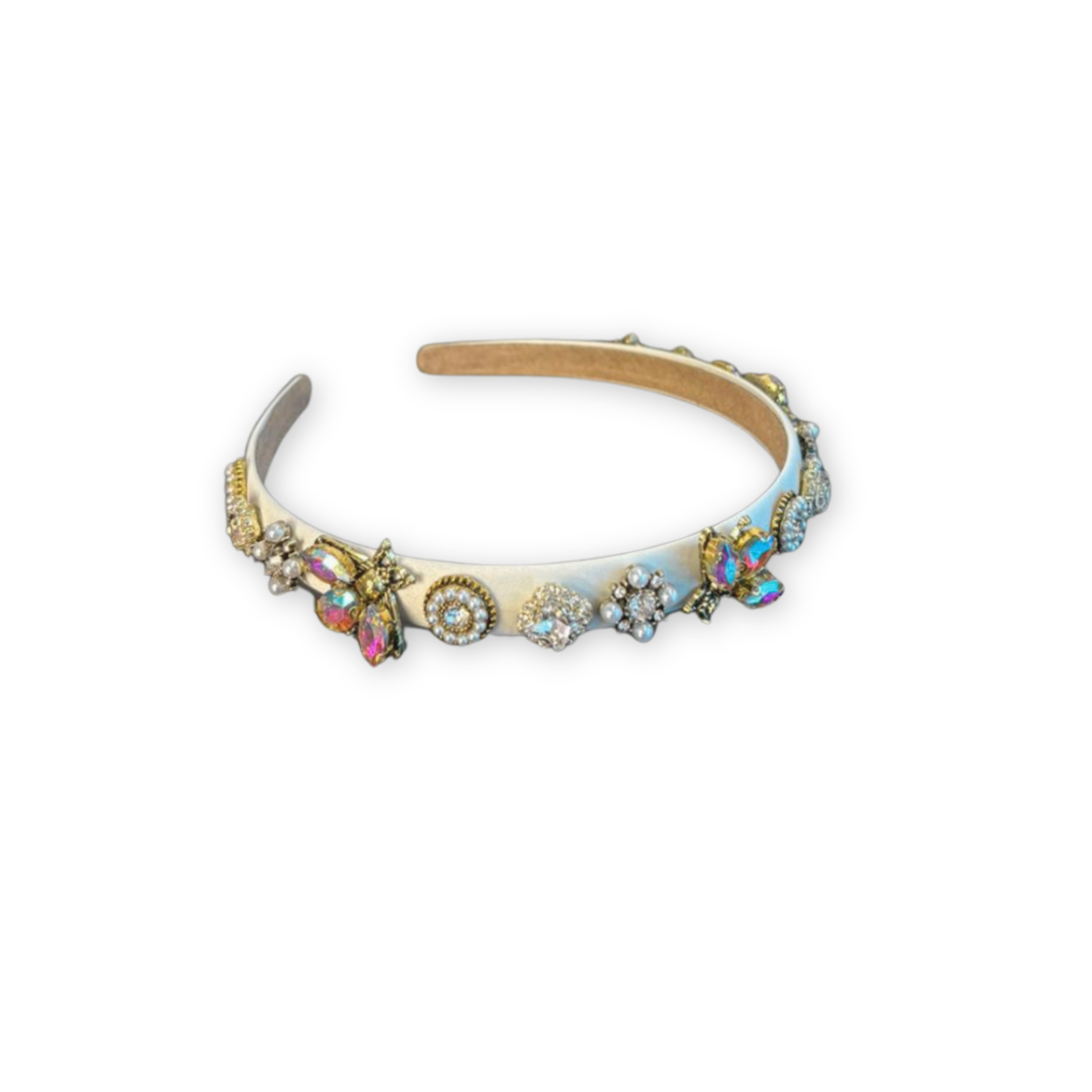 Beige Jewel Charms Hairband