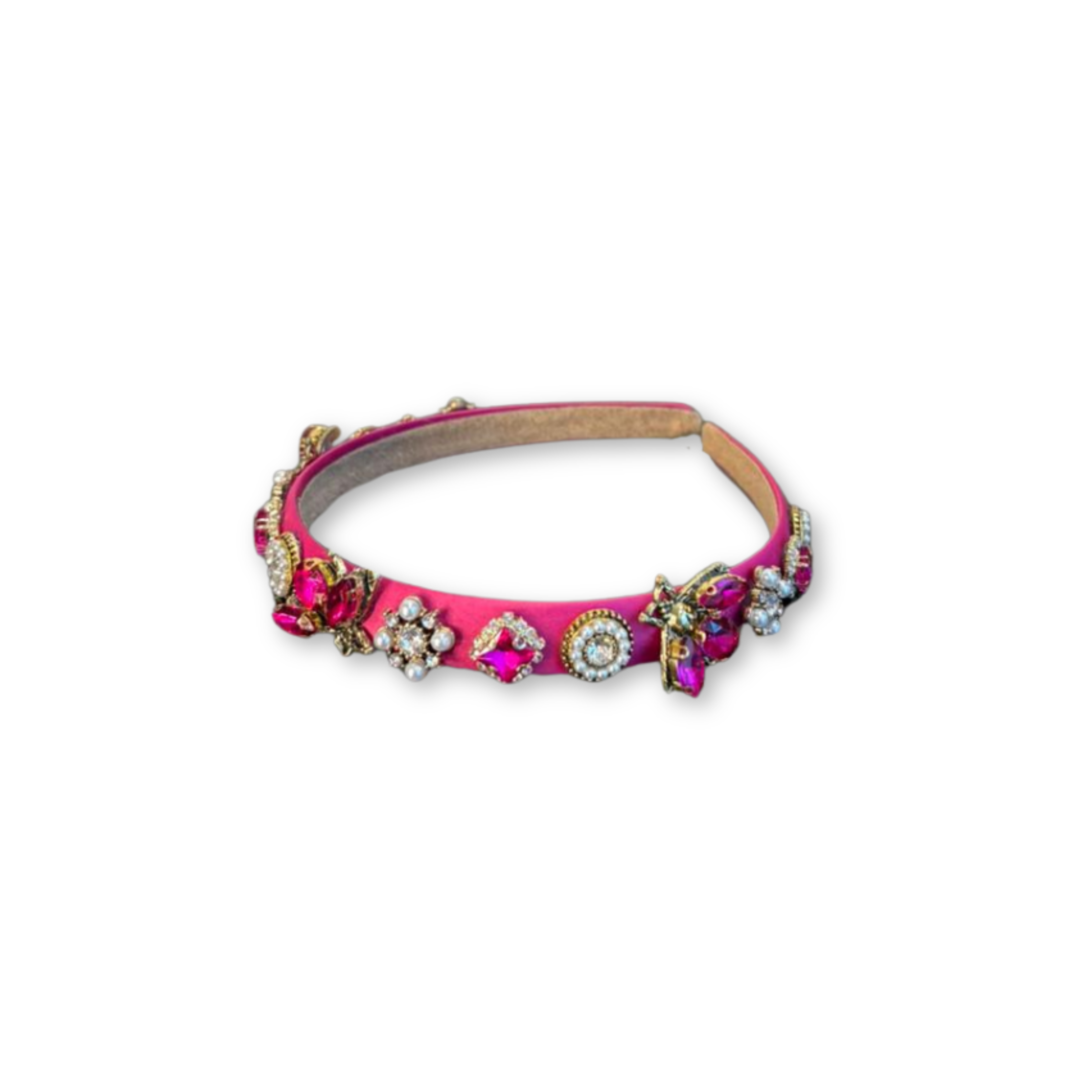 Hot Pink Jewel Charms Hairband