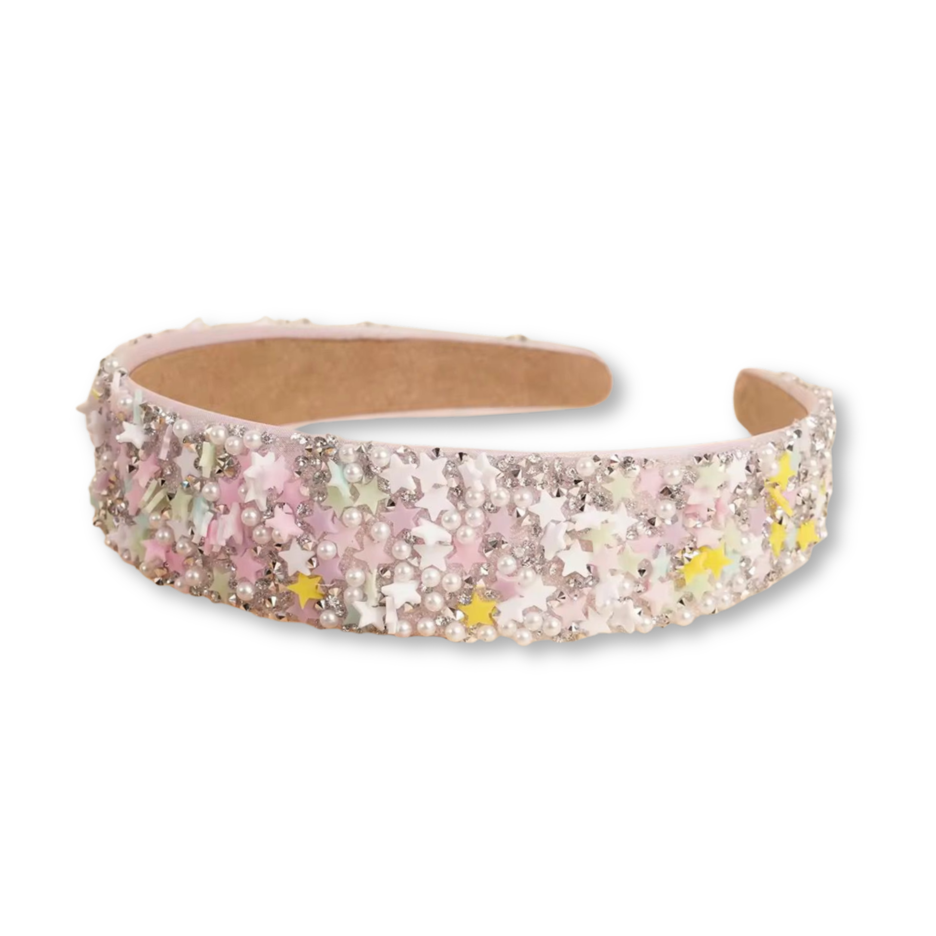Silver Multicolored Heart Confetti Band