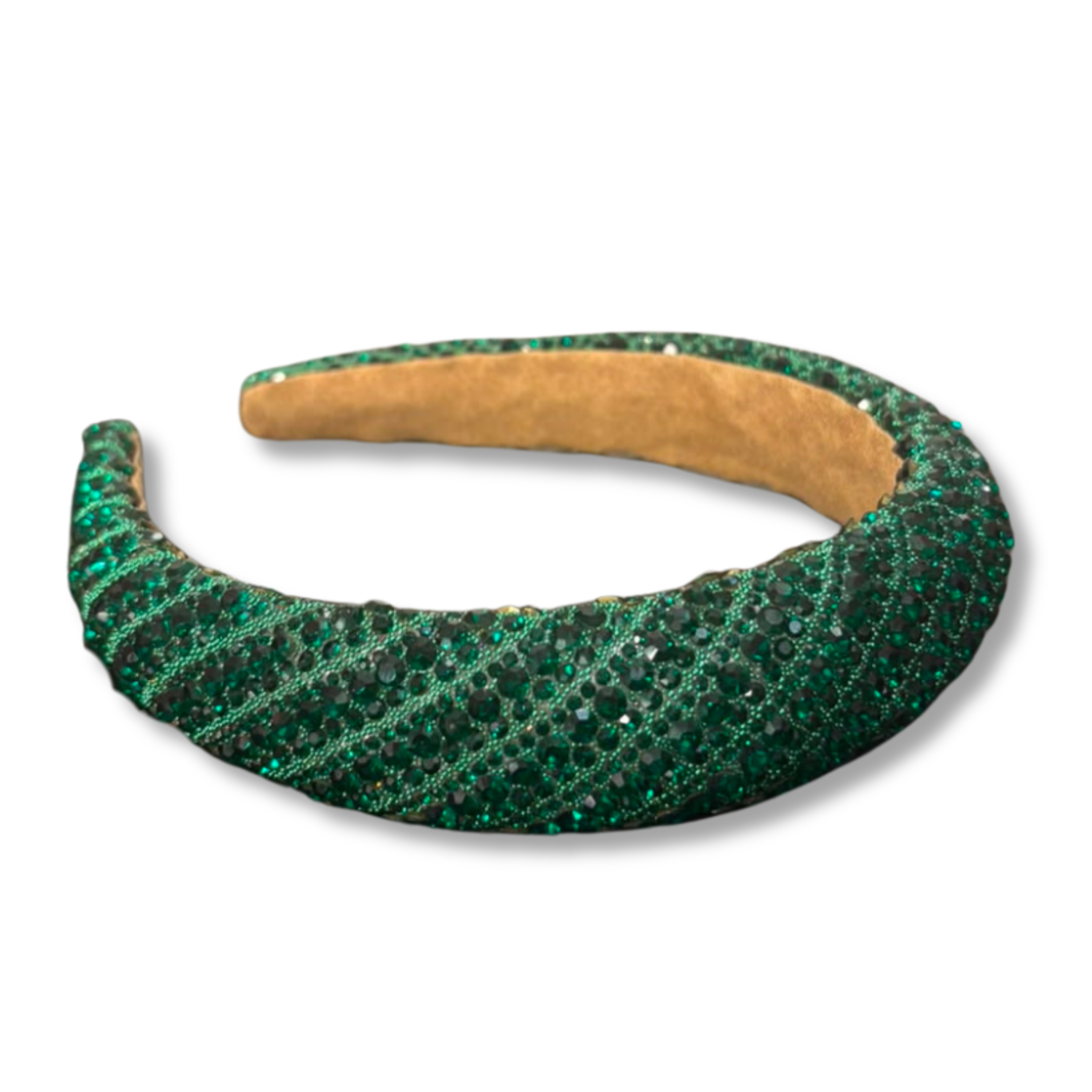 Dark Green Dazzle Crown Headband