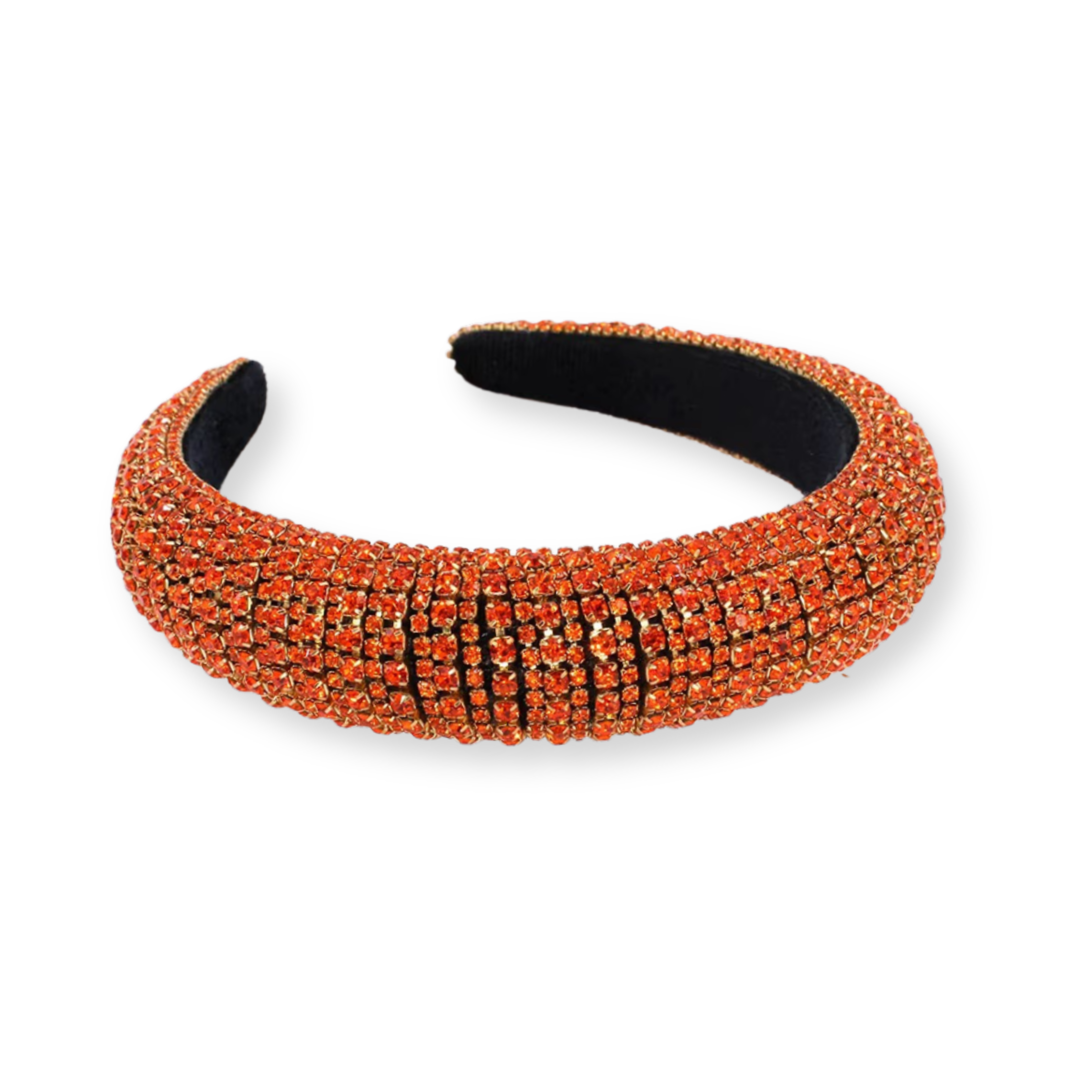 Orange Rhinestone Rush Hairband