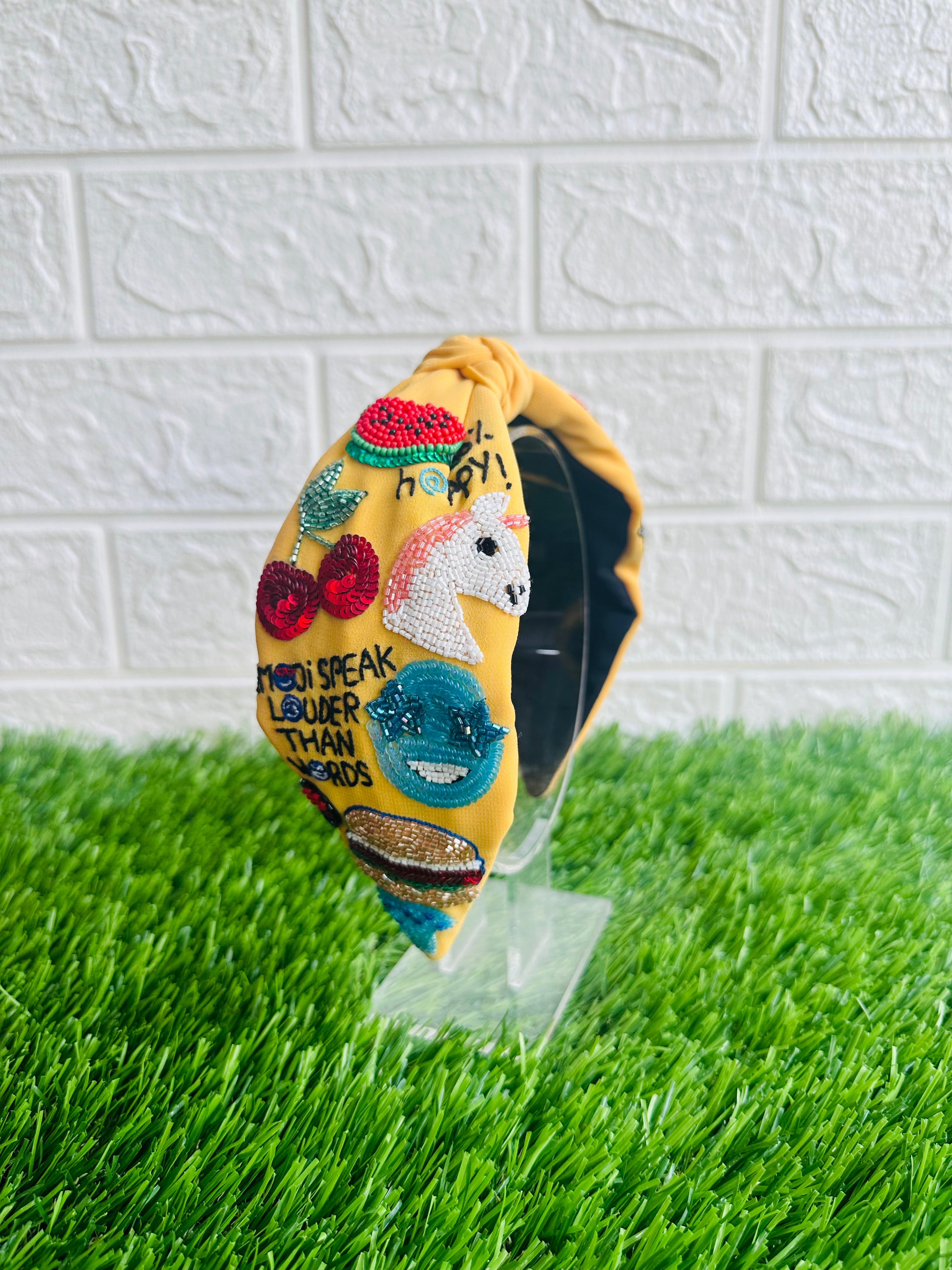 Emoji lemon Turban Hairband