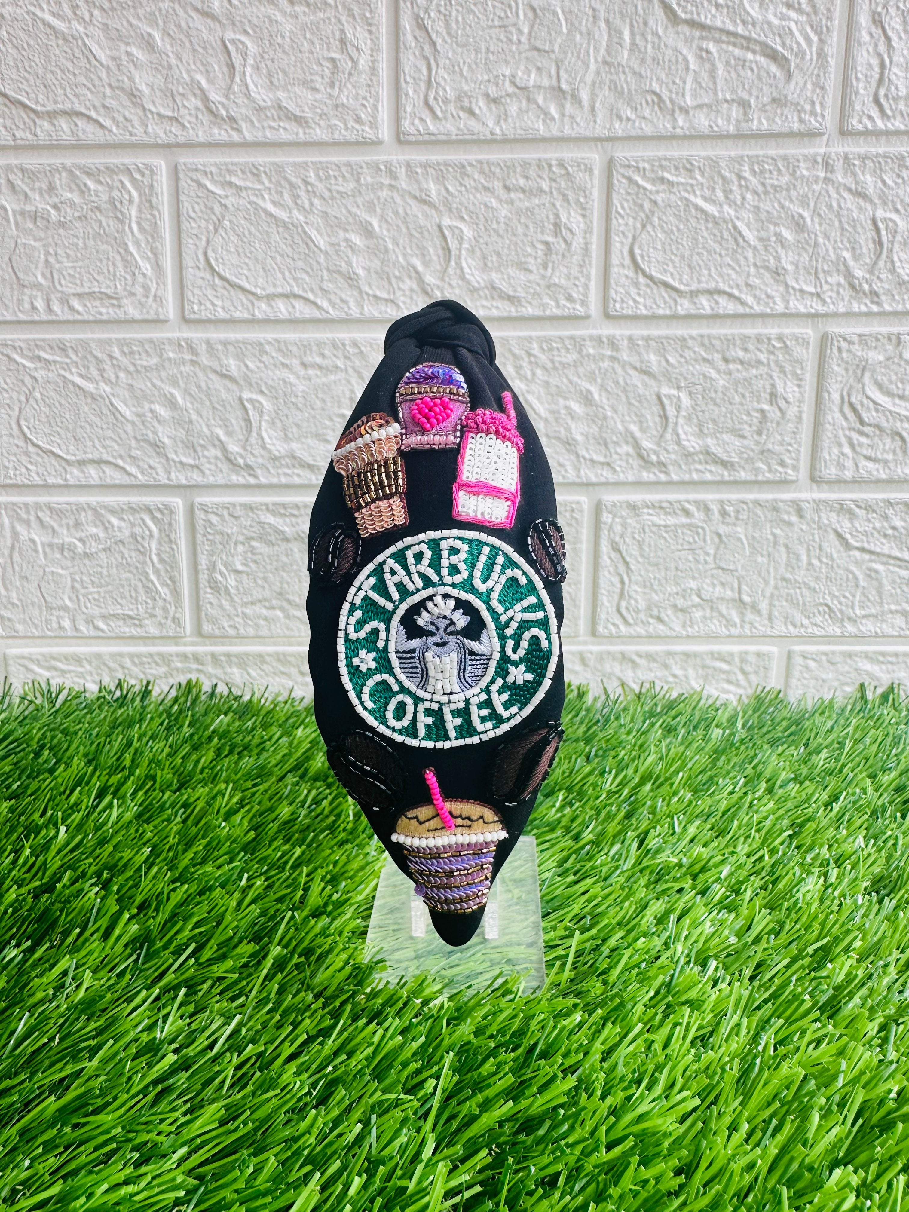 Brewed Starbucks Black Turban Hairband