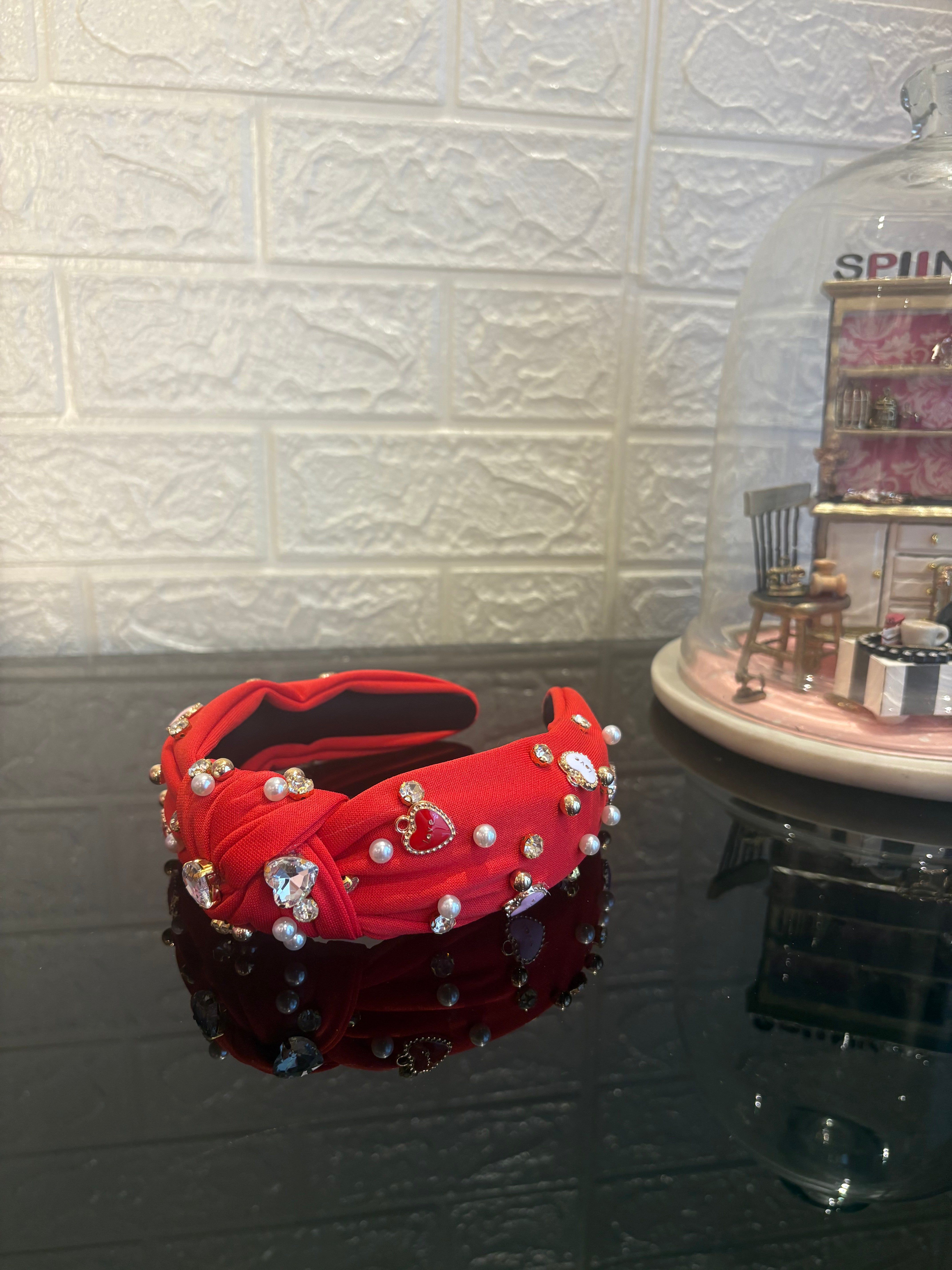 Red Sprinkle Charm Headband