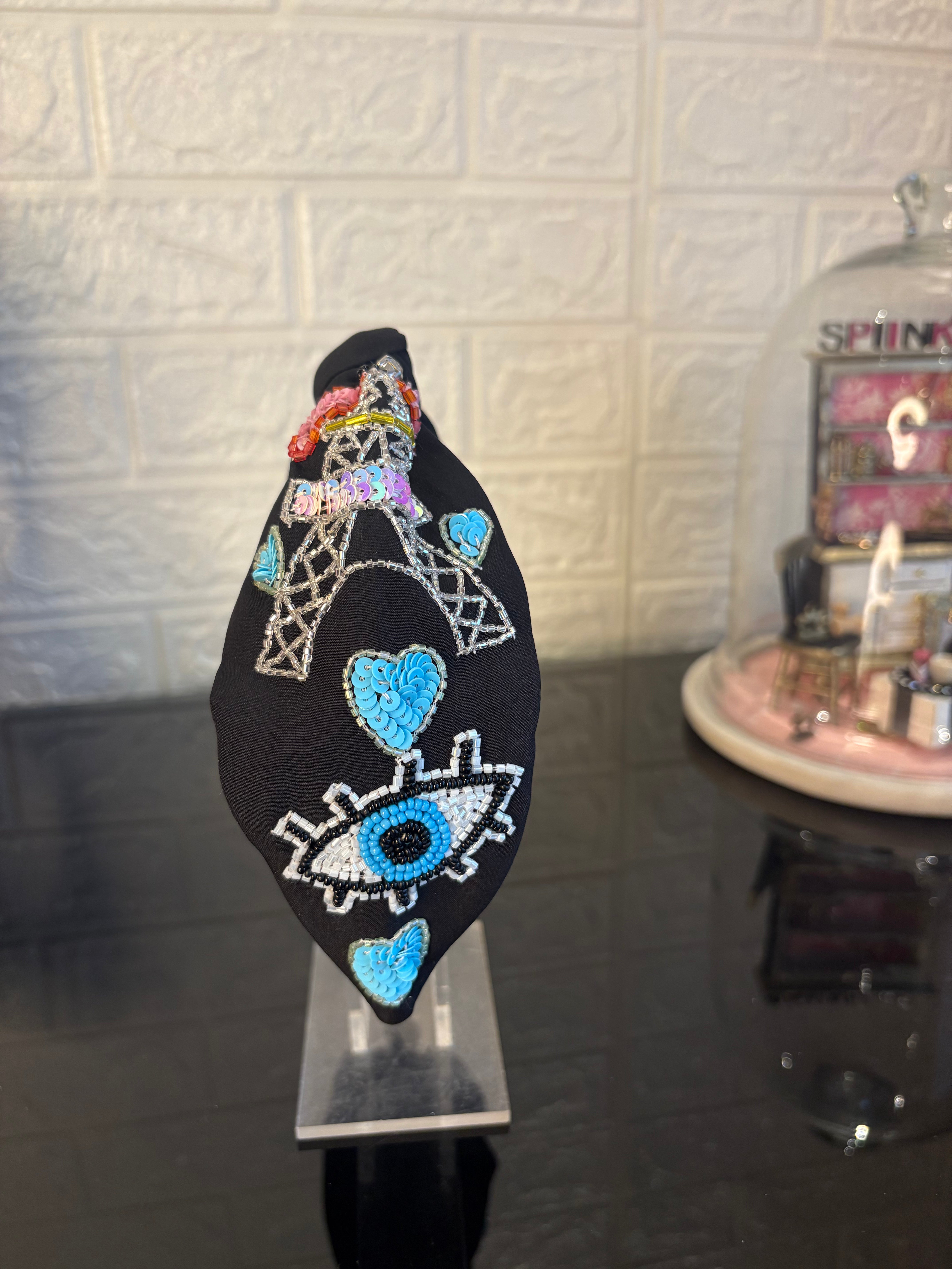 Love in Paris Black Turban Hairband