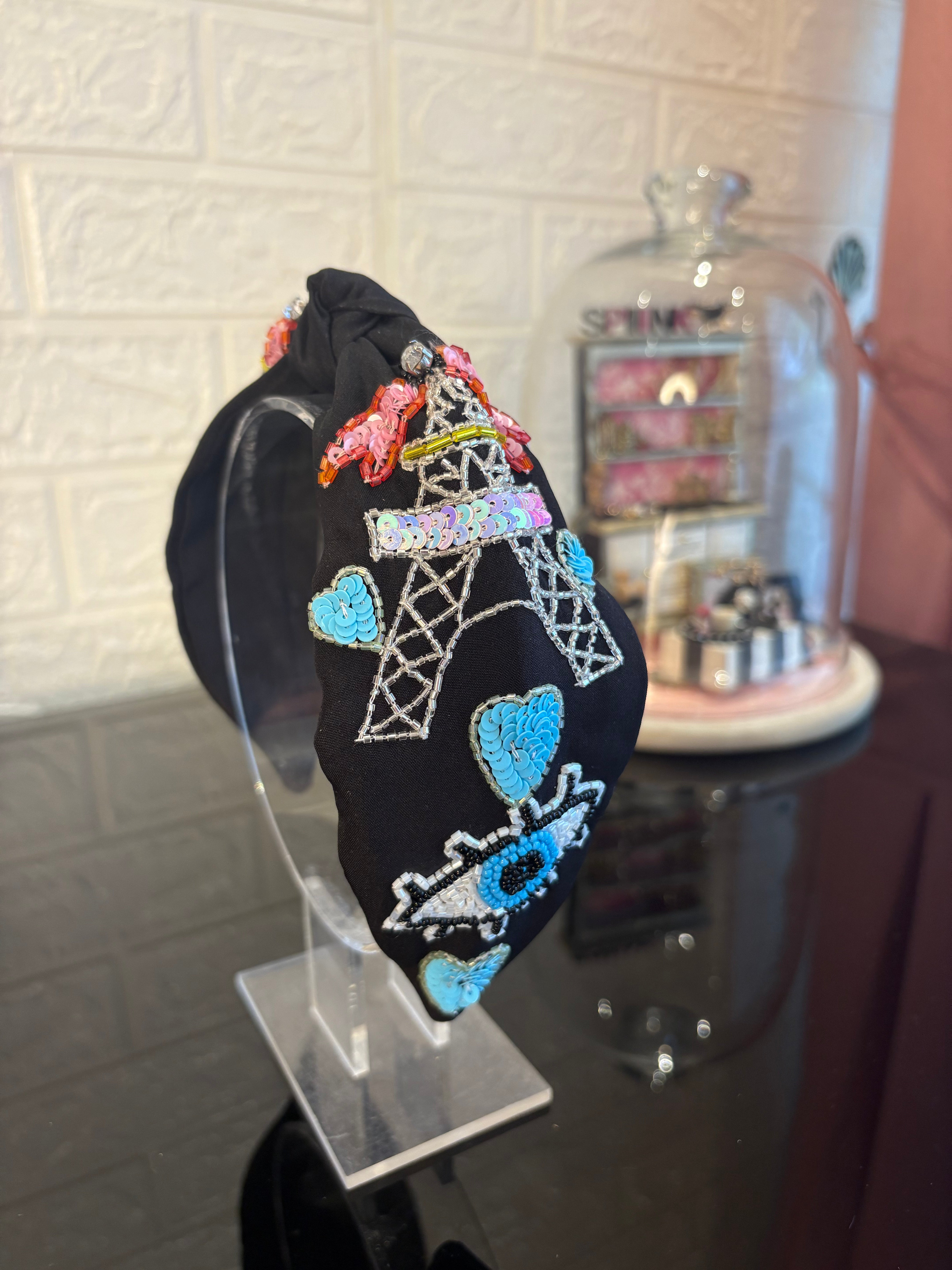 Love in Paris Black Turban Hairband
