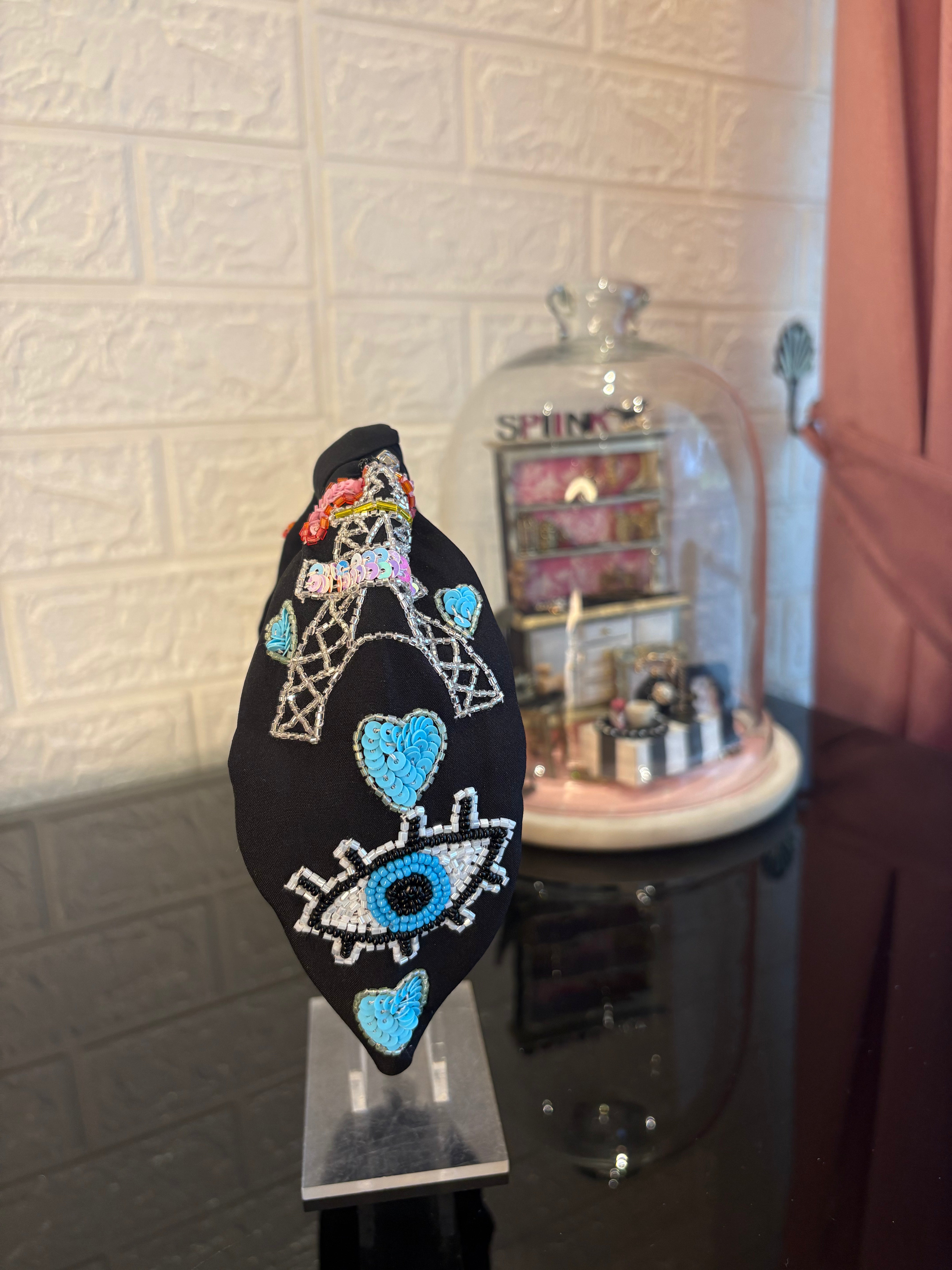 Love in Paris Black Turban Hairband