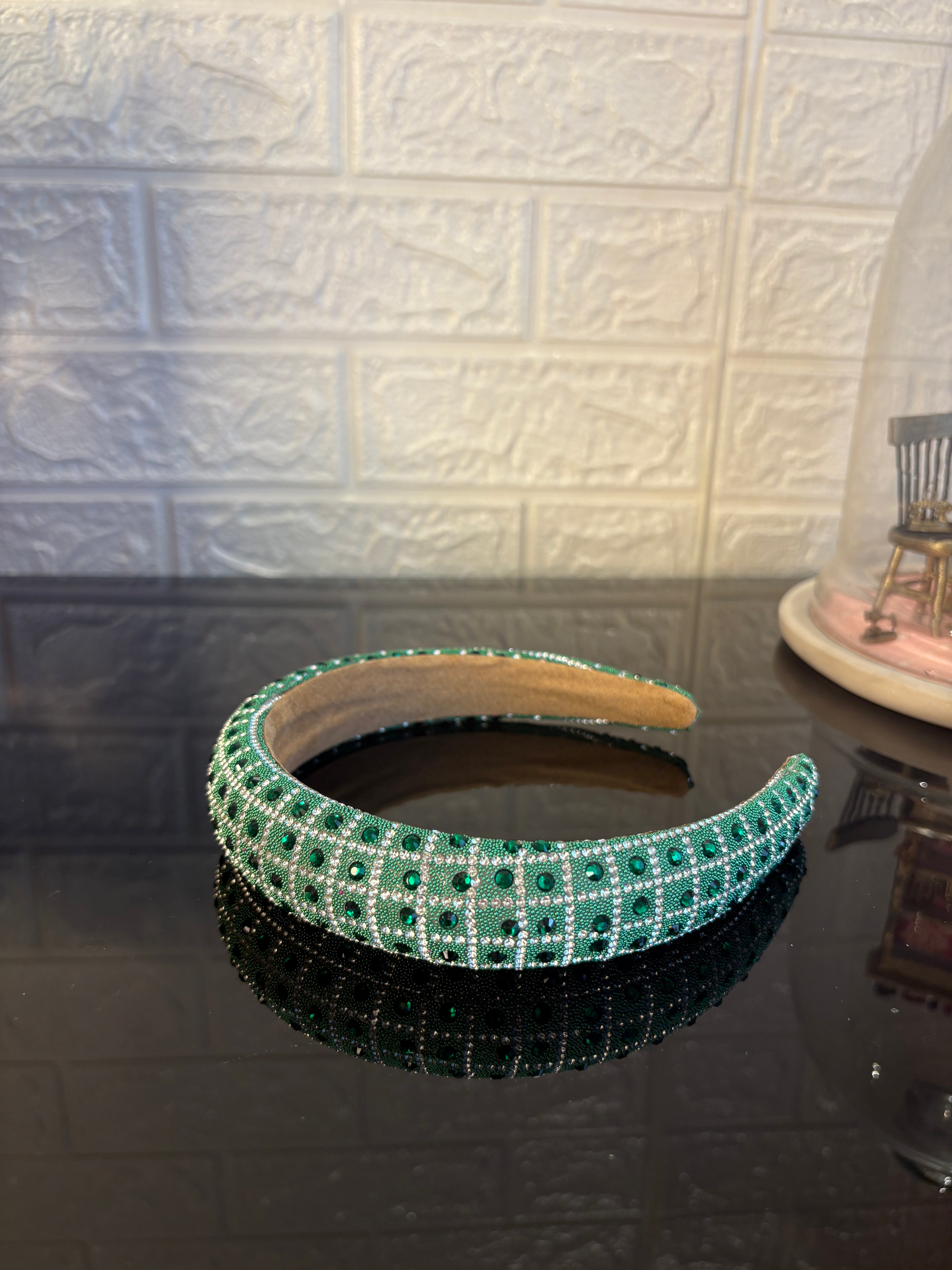 Dark Green Stella Shine Headband
