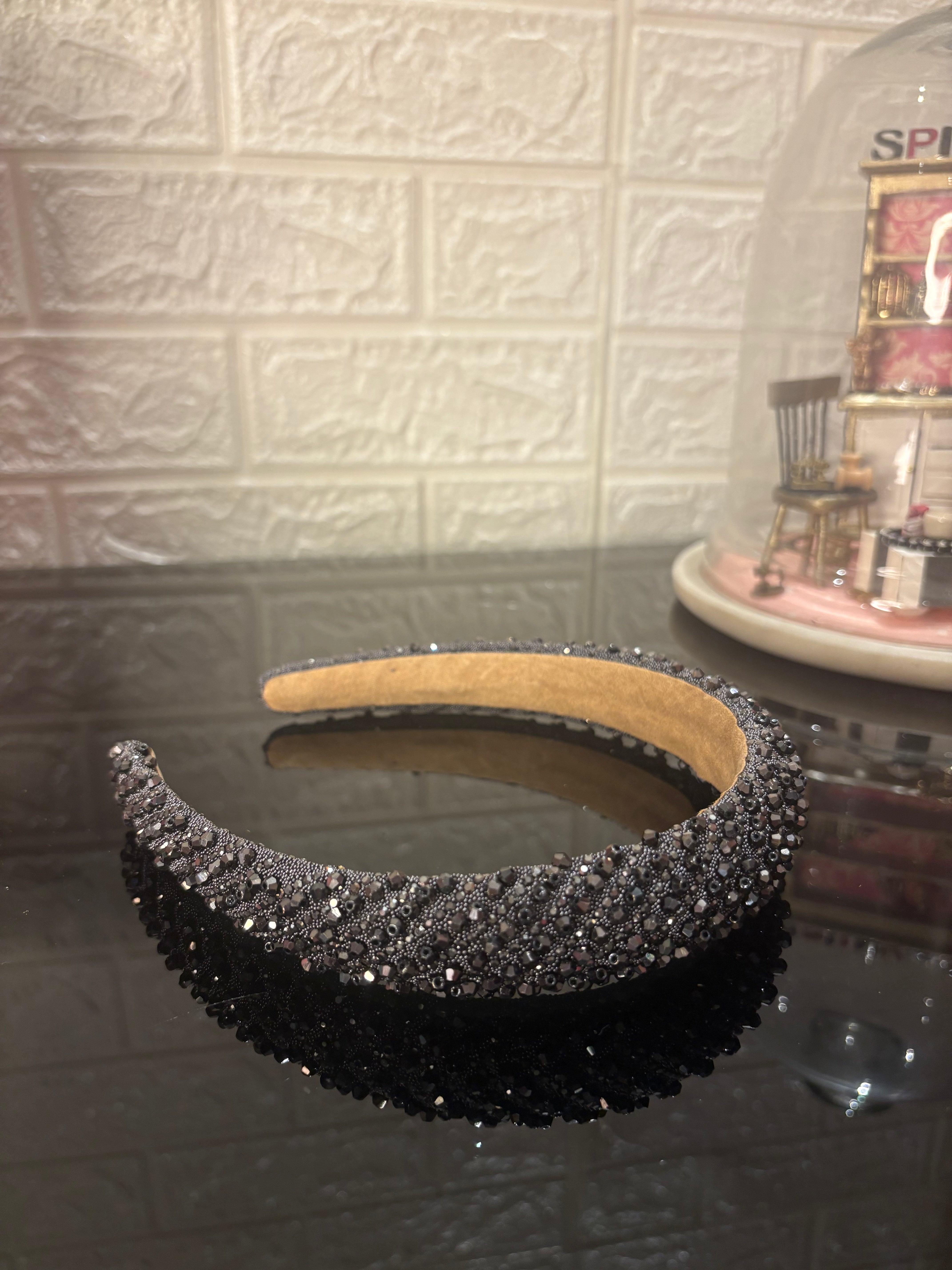 Dark Grey Dazzle Crown Headband