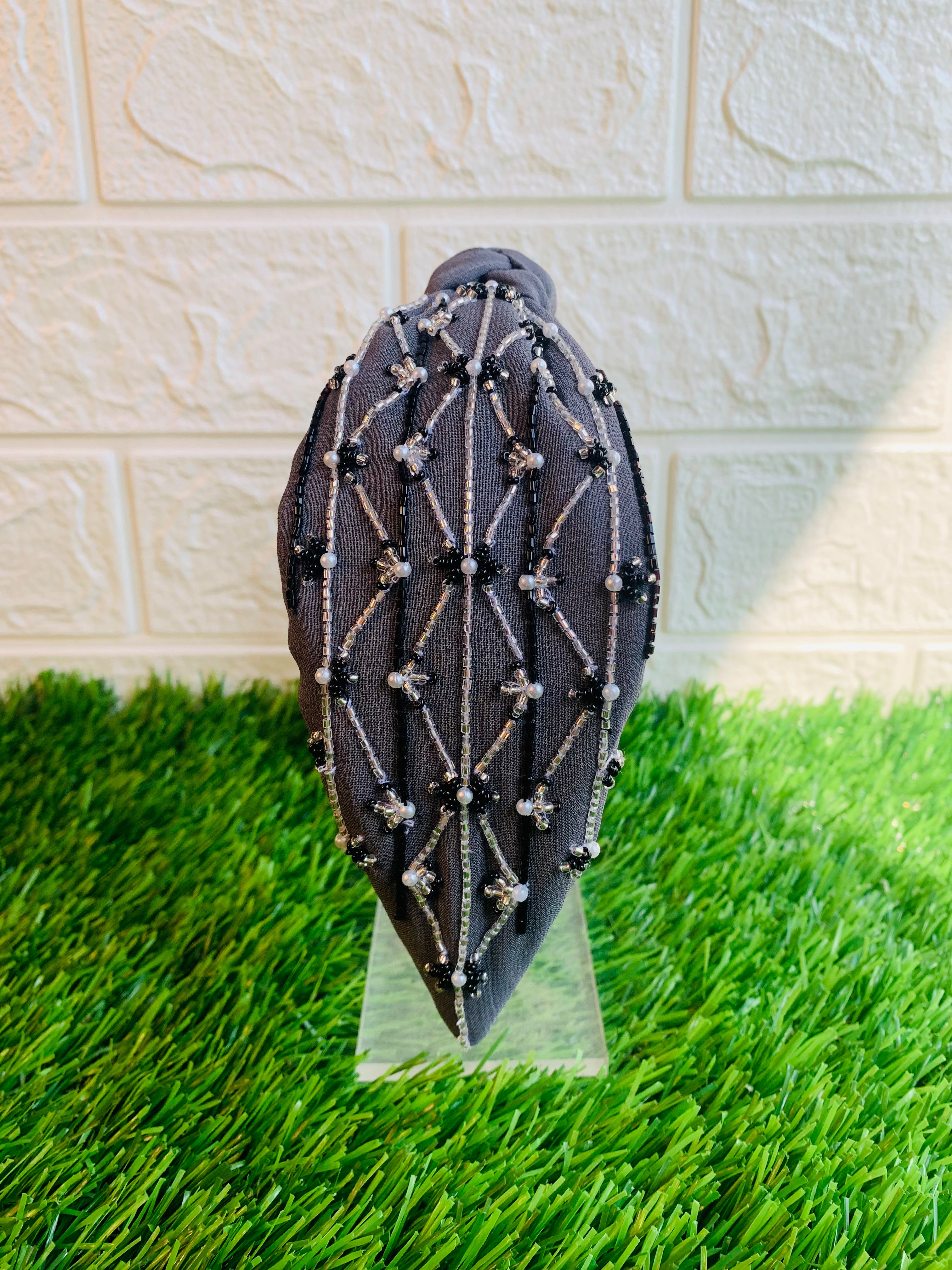 Geometrical Grey Hairband