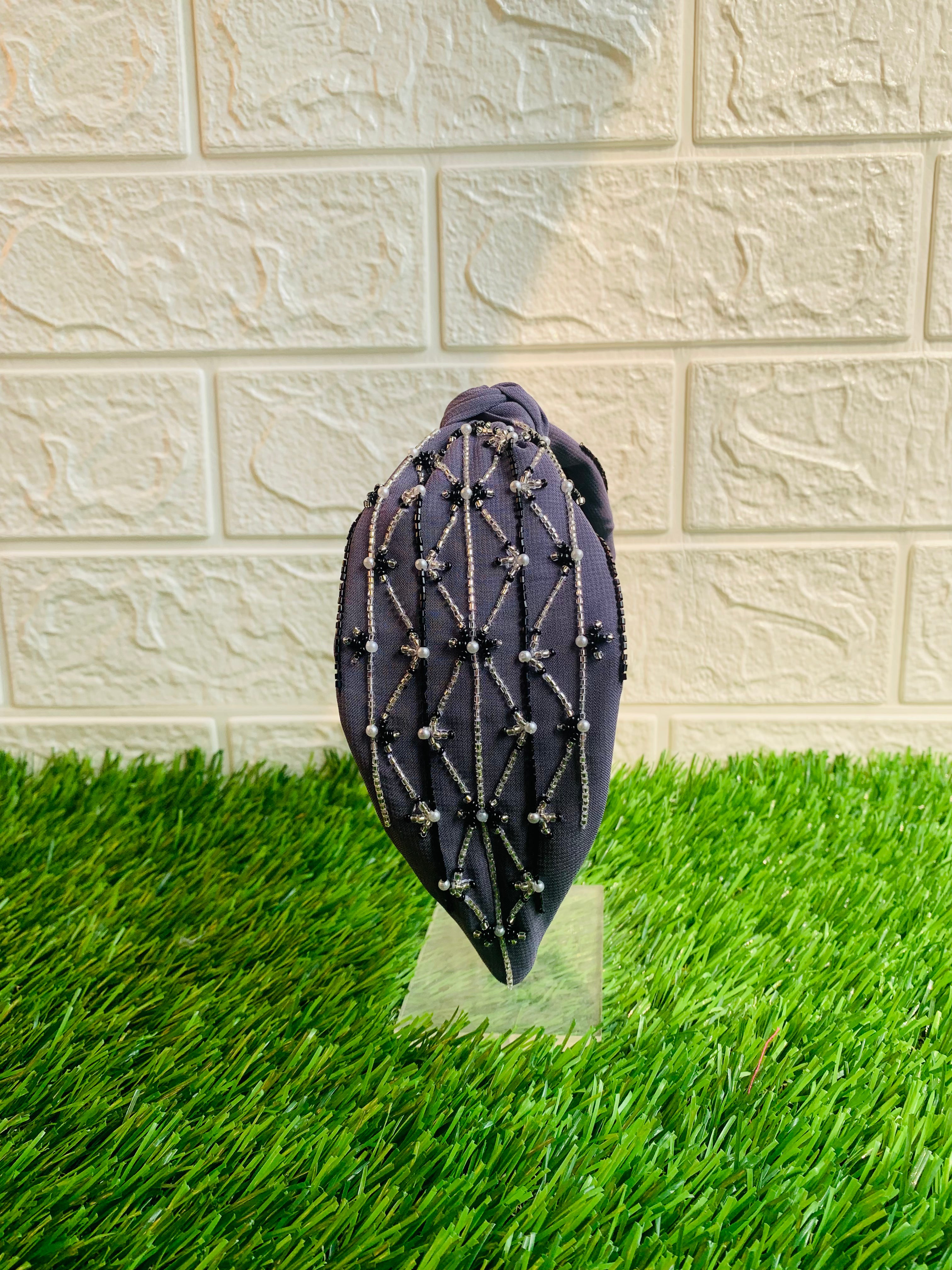 Geometrical Grey Hairband