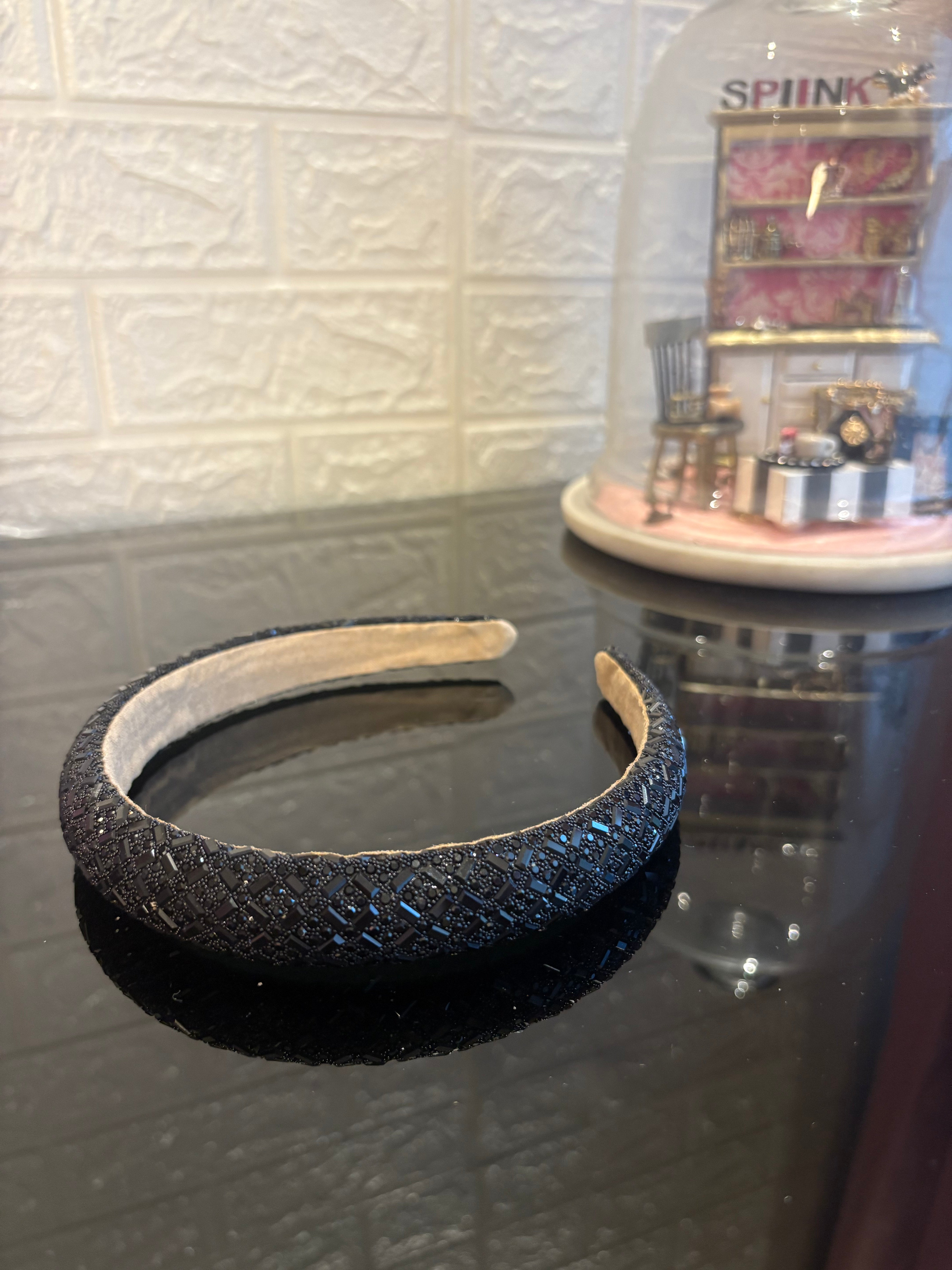 Black Crystal Glam Headband