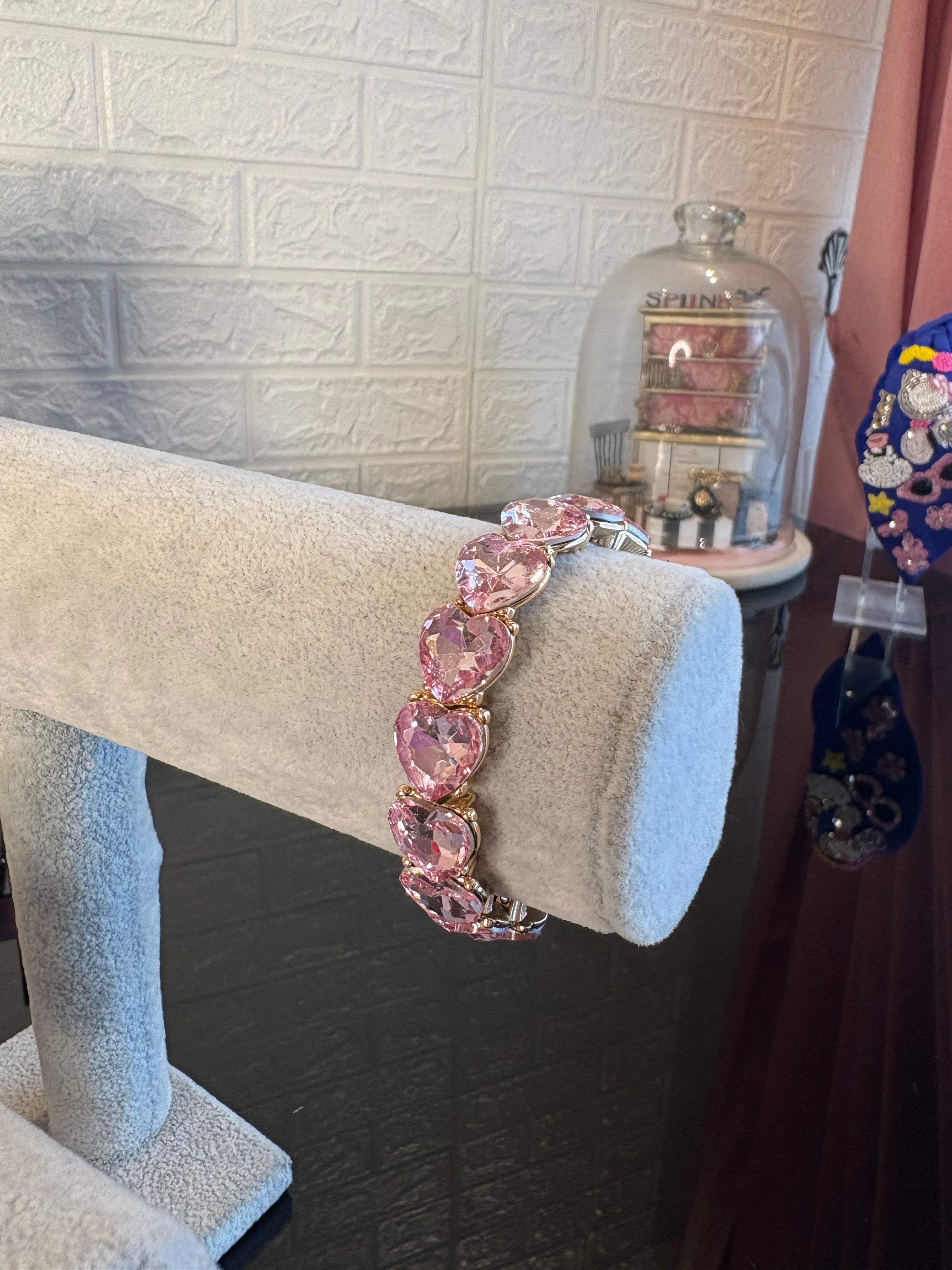 Rose Heart Crystal Bracelet