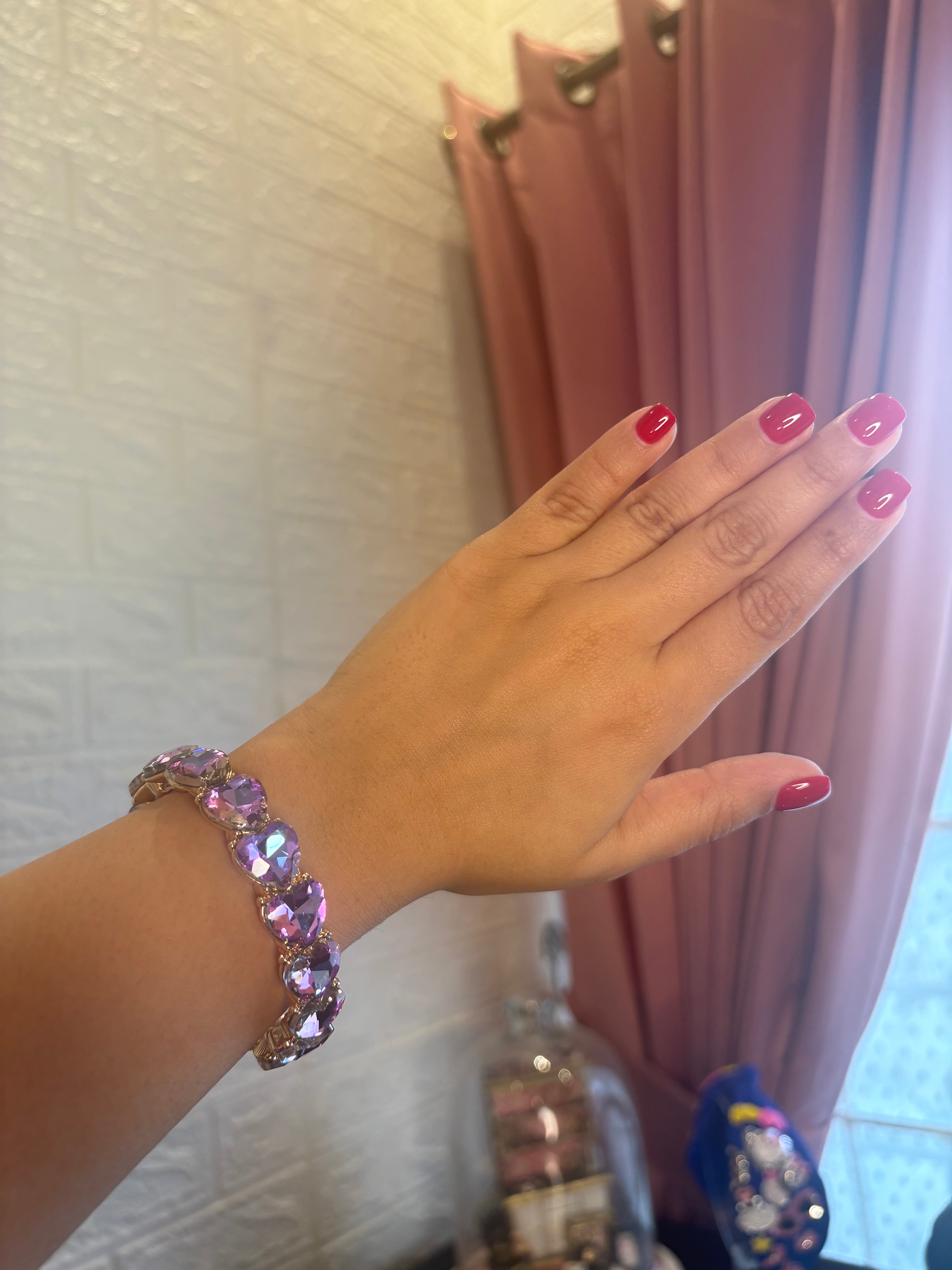 Rose Heart Crystal Bracelet