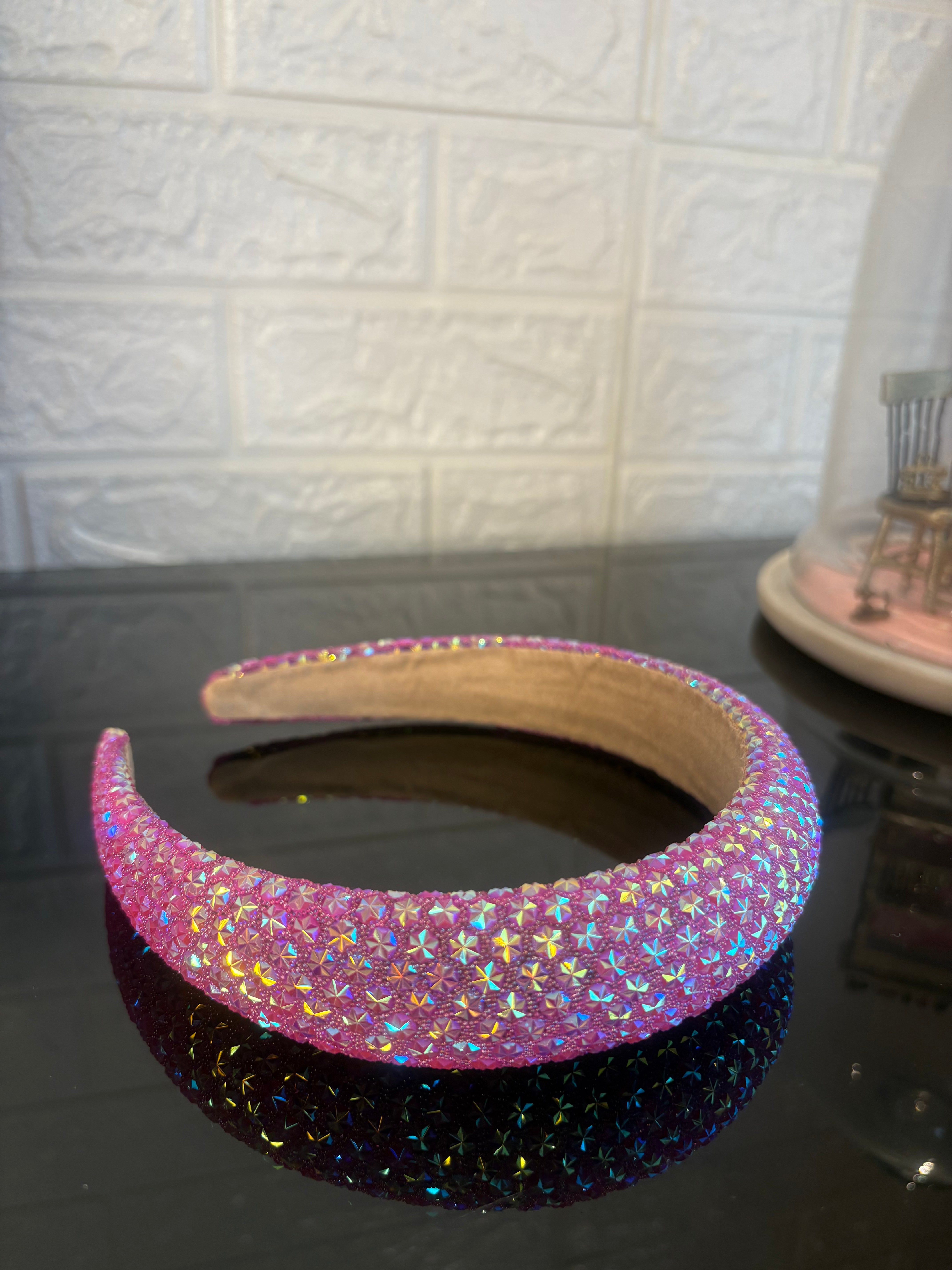 Rose Red Snow Flake Sparkle Hairband