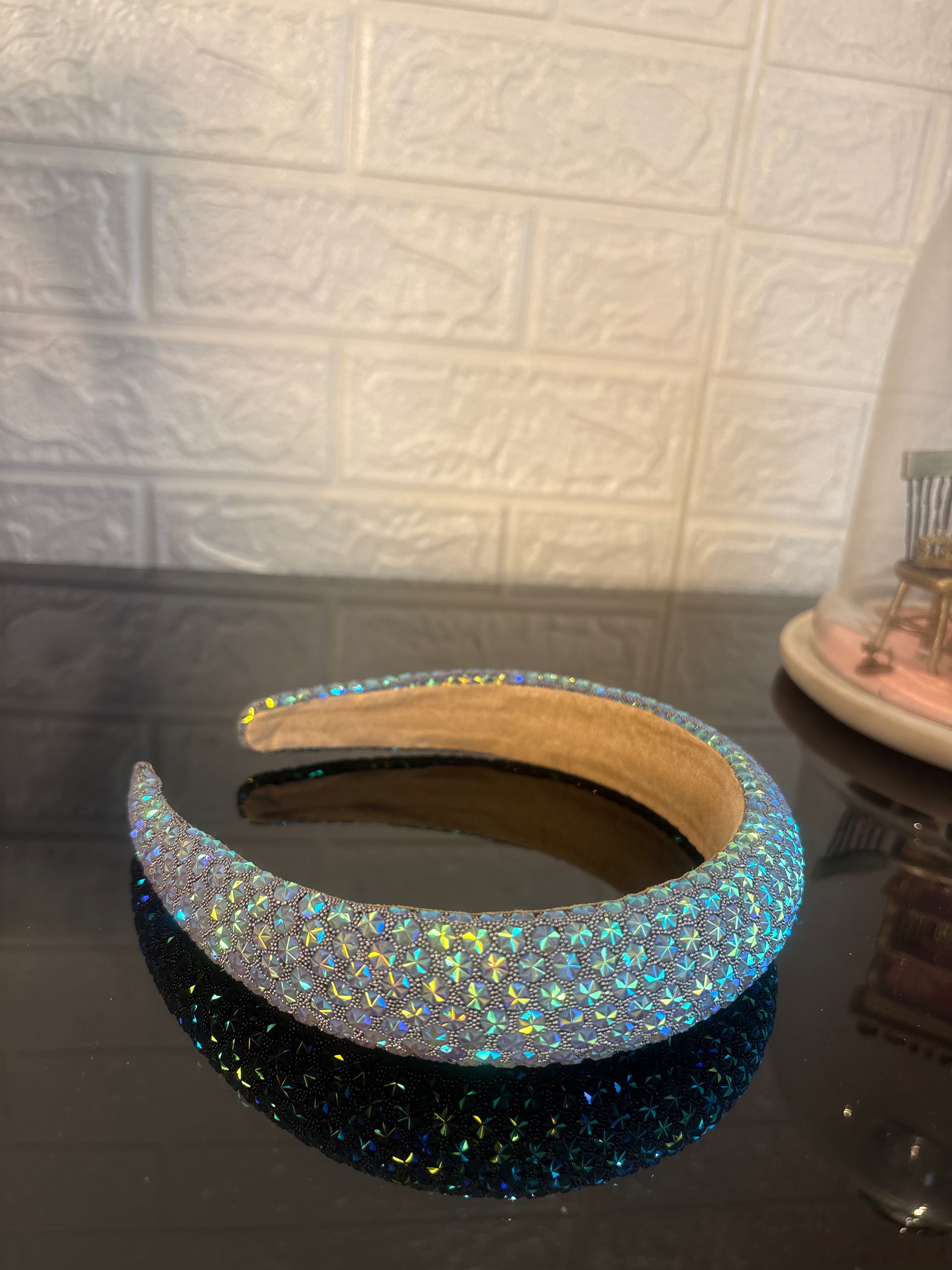 Blue Snow Flake Sparkle Hairband