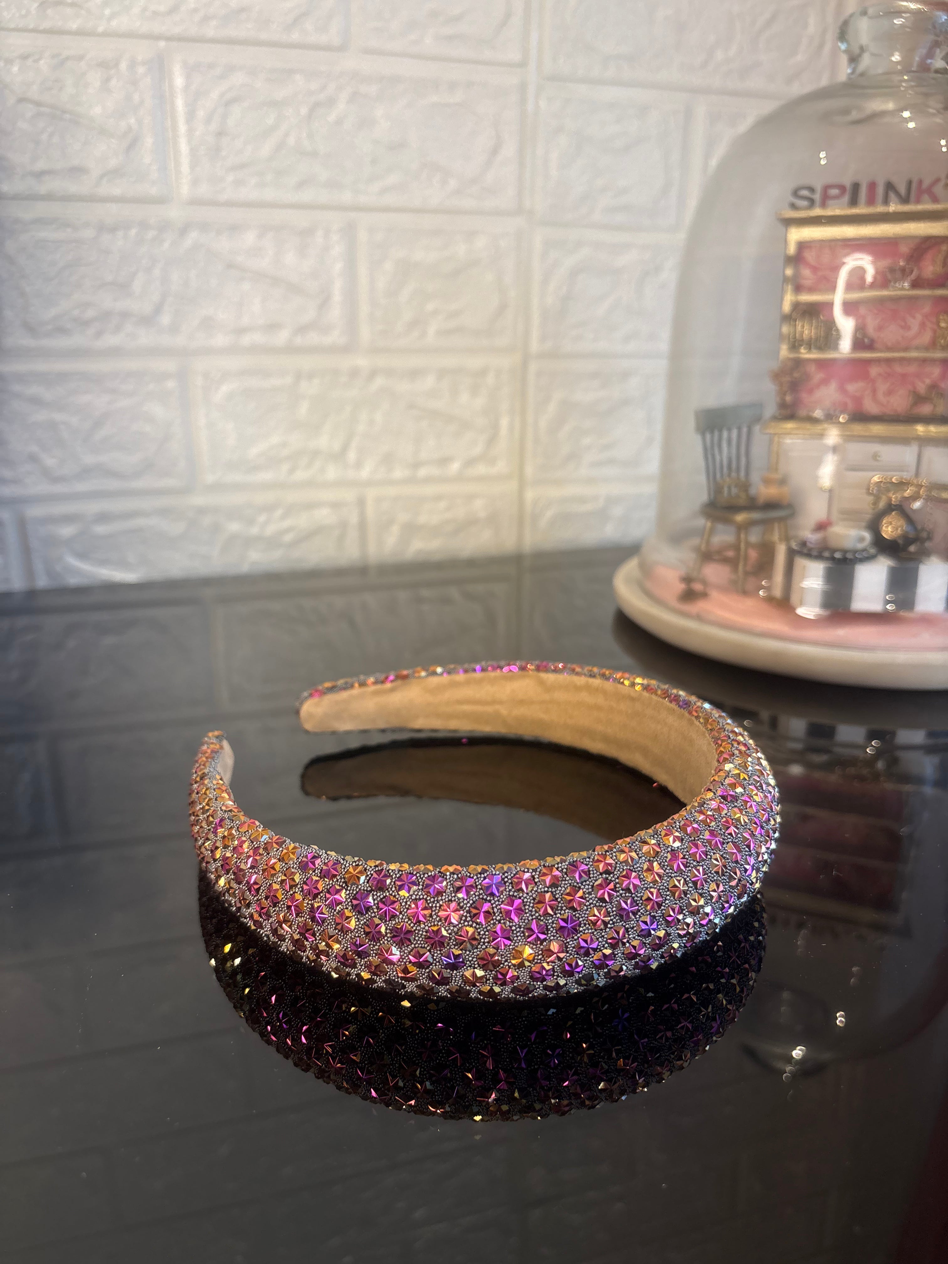 Coffee Snow Flake Sparkle Hairband