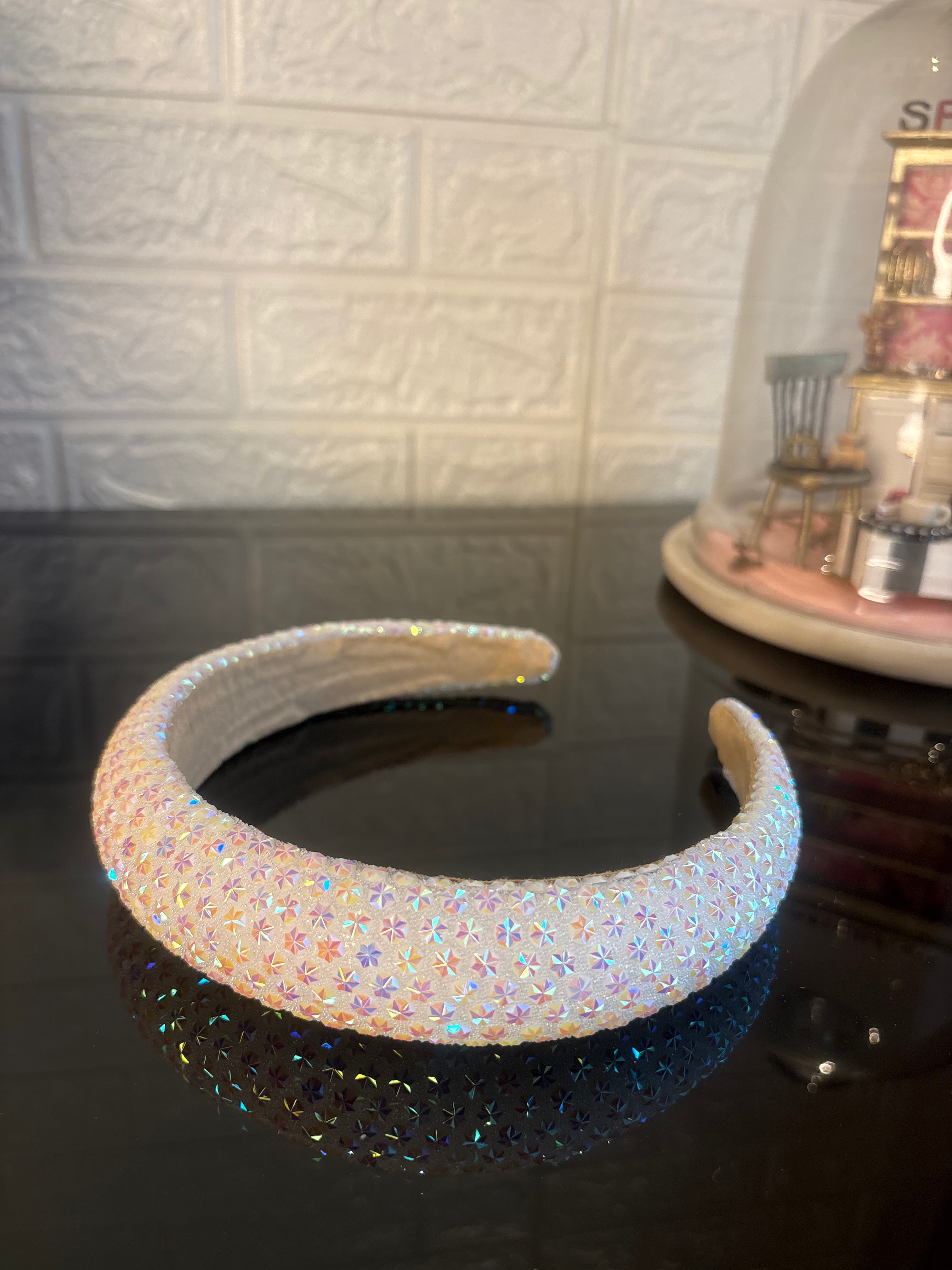 White Snow Flake Sparkle Hairband