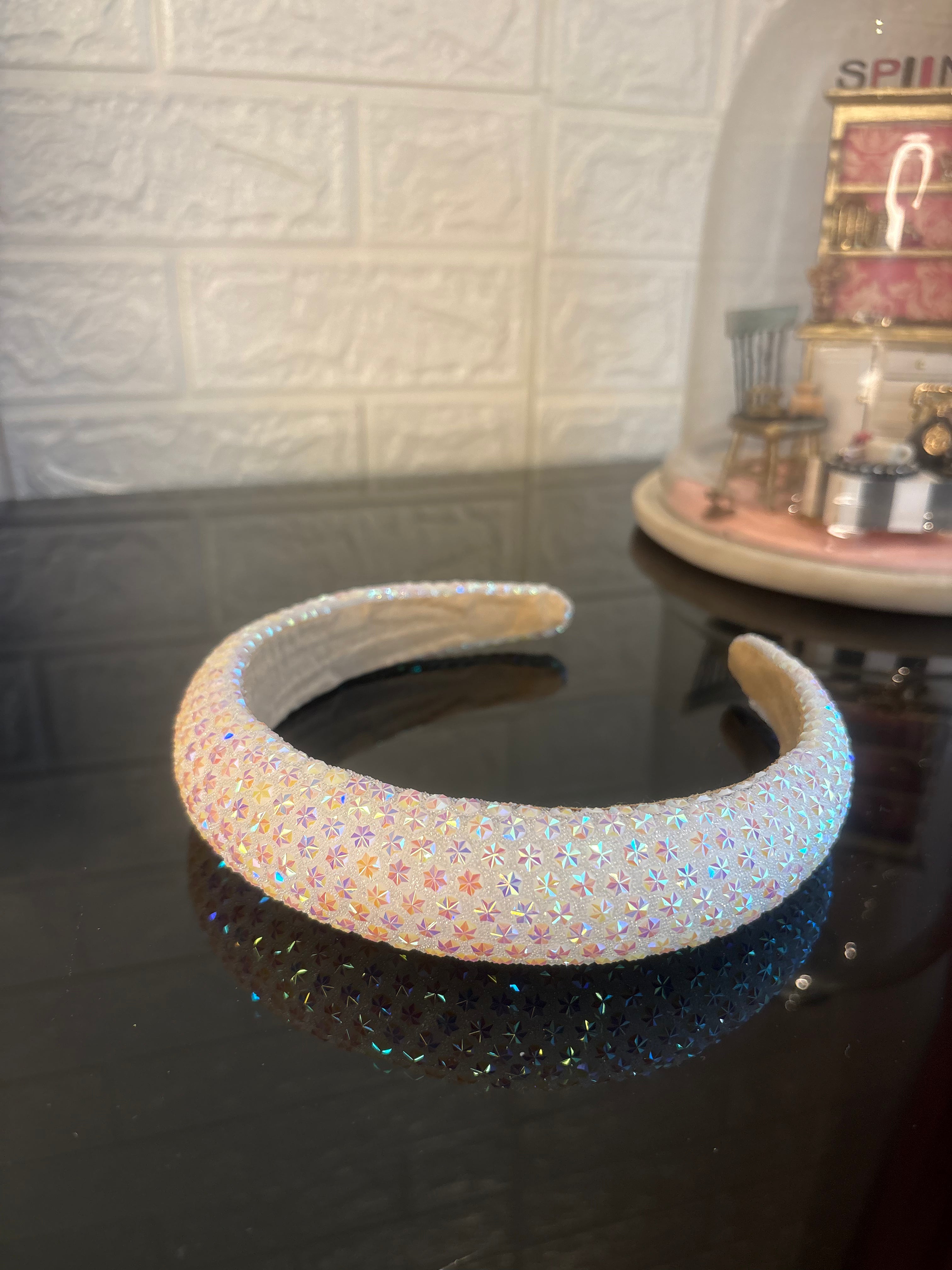 White Snow Flake Sparkle Hairband