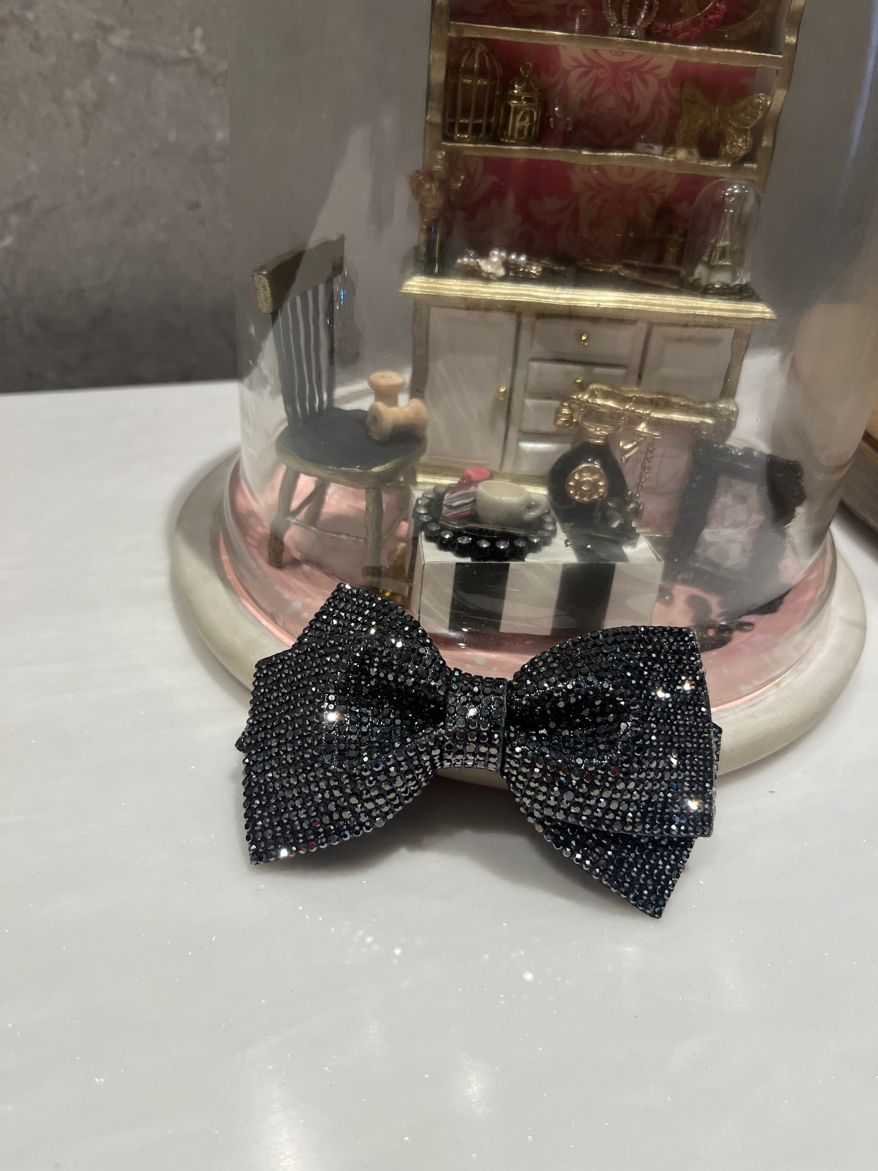 Dazzle Black Hair Bow