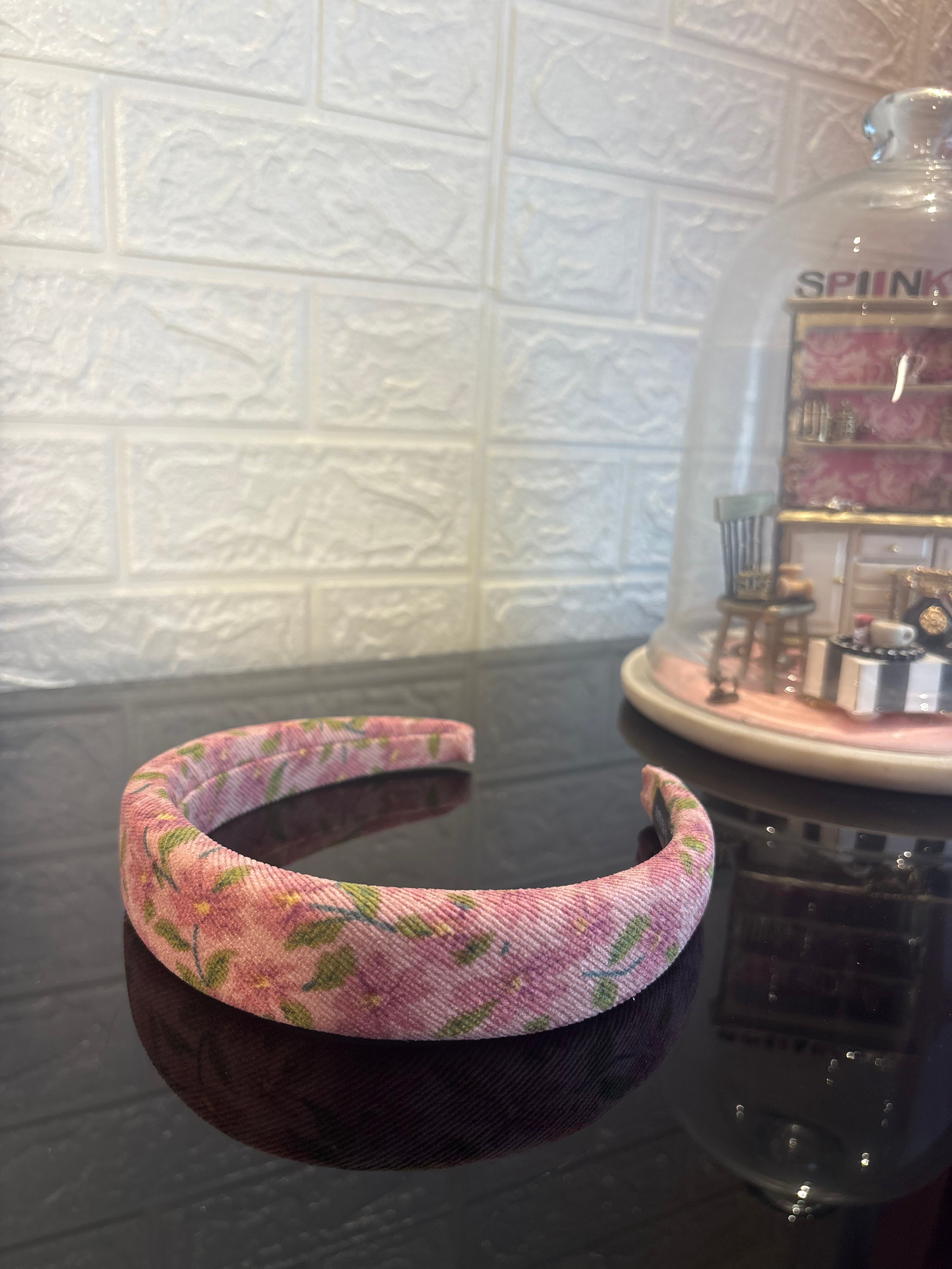 Beige Pink Floral Hairband