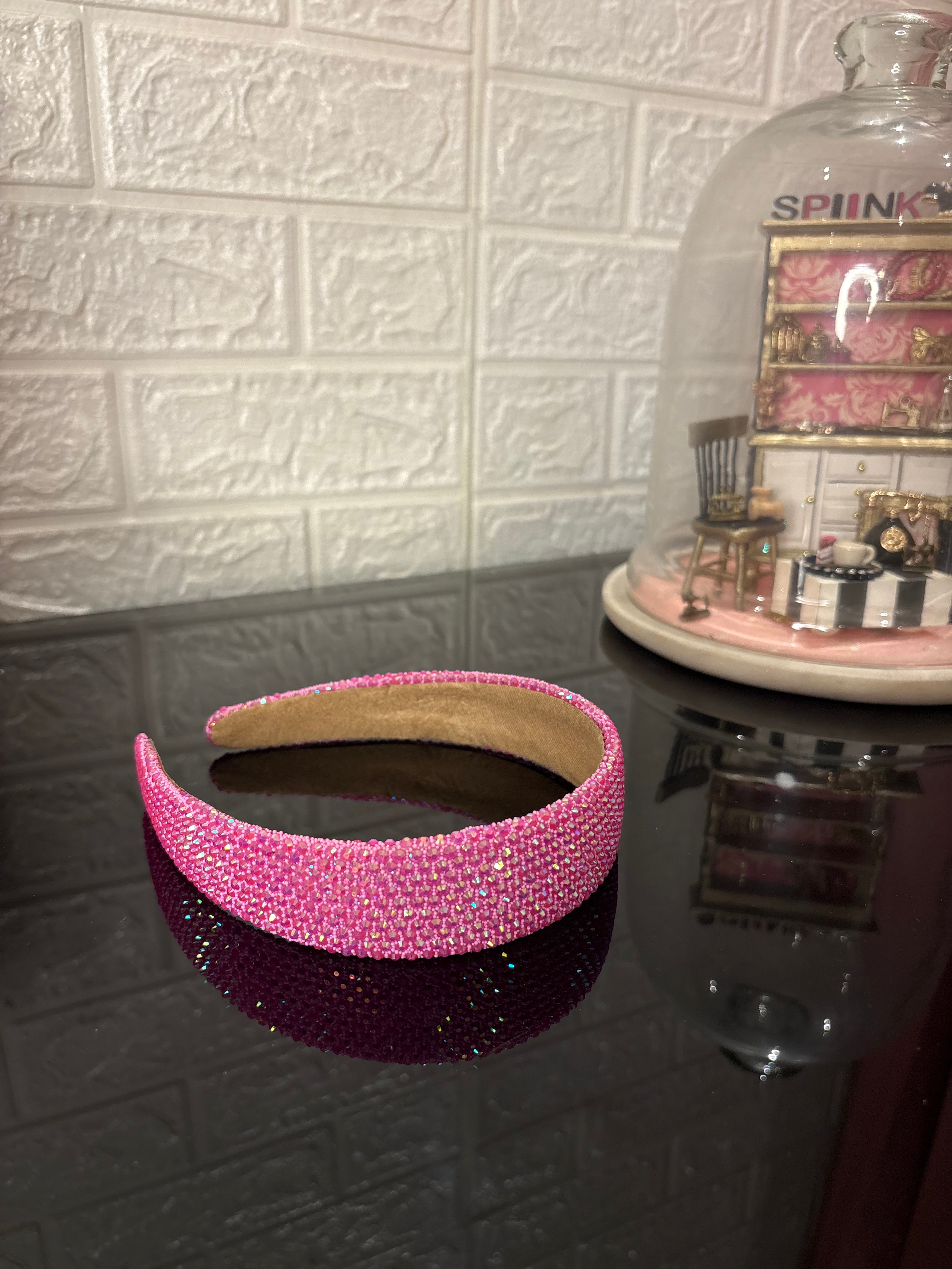 Fuchsia Glow Shimmer Headband