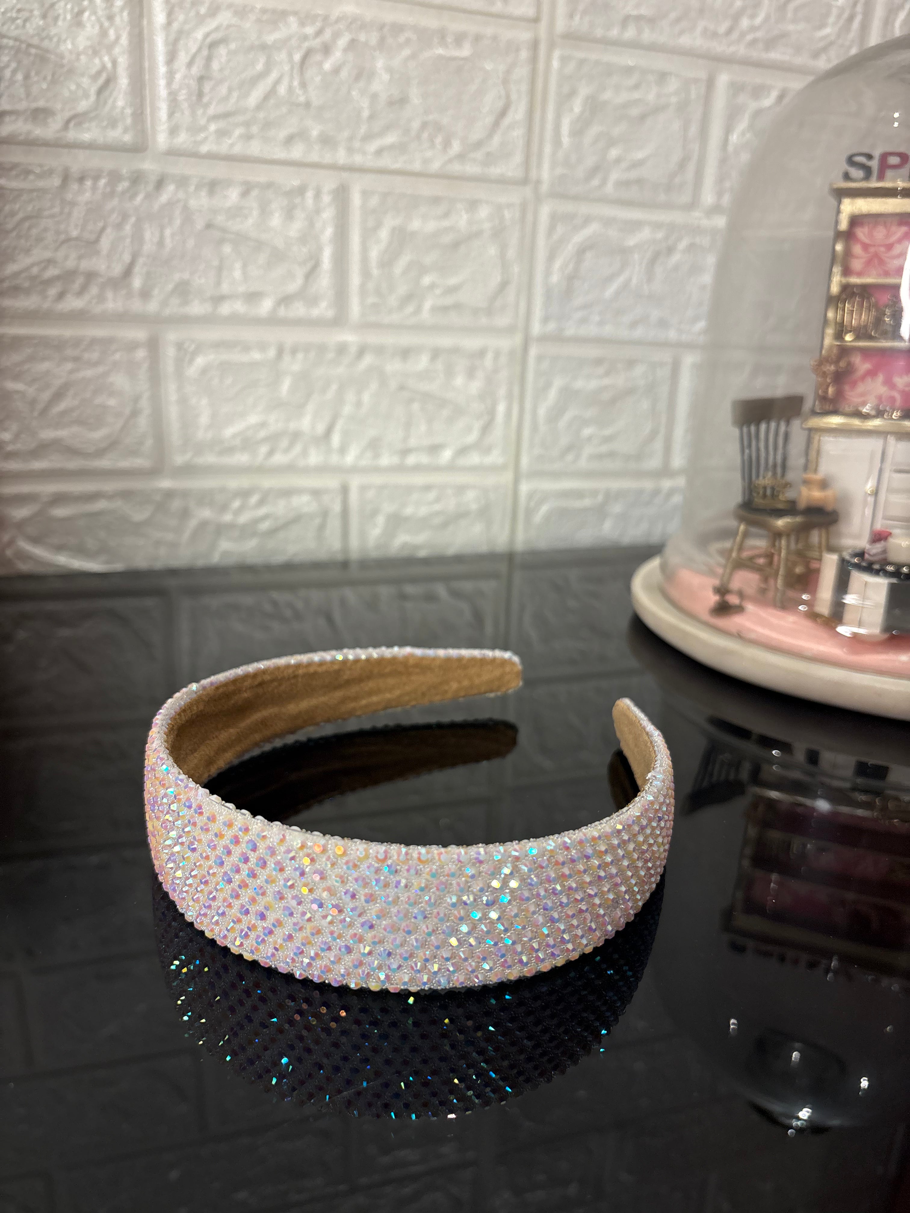 White Glow Shimmer Headband
