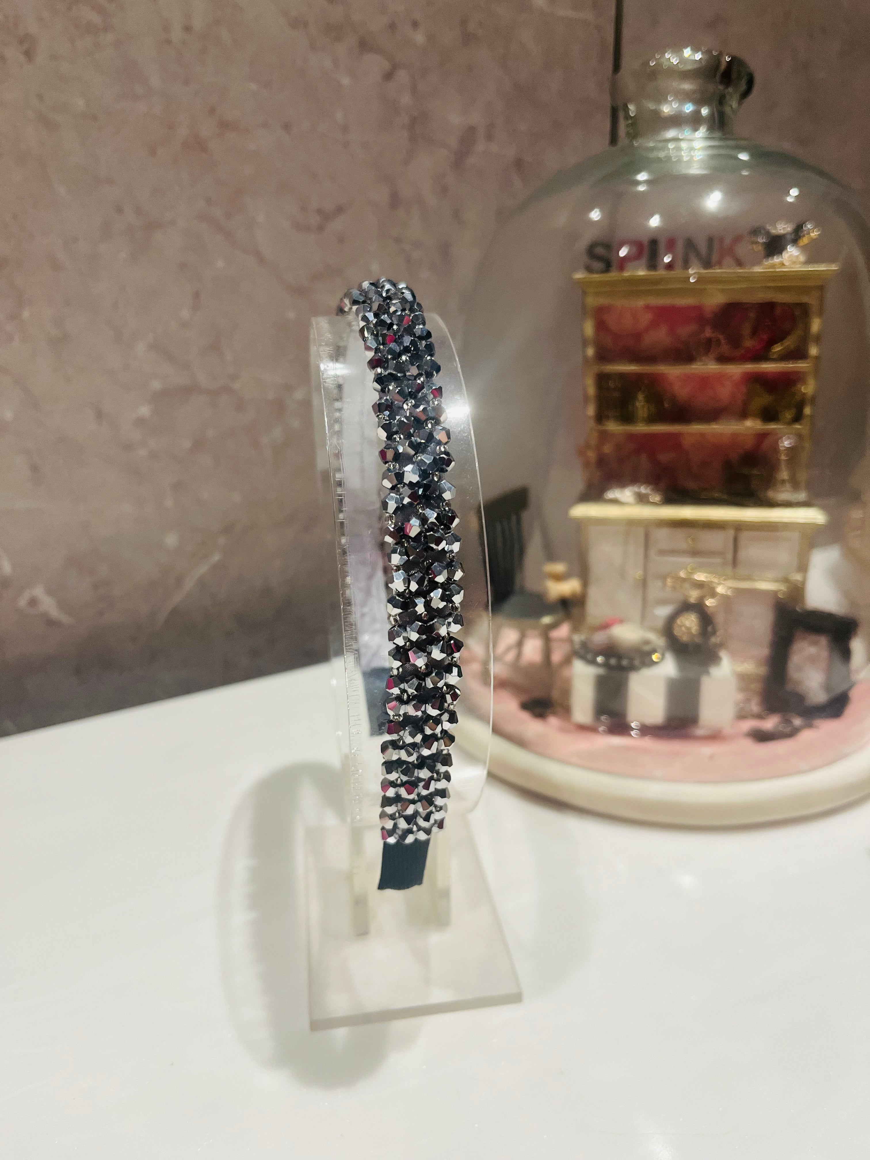 Silver Beaded Hairband