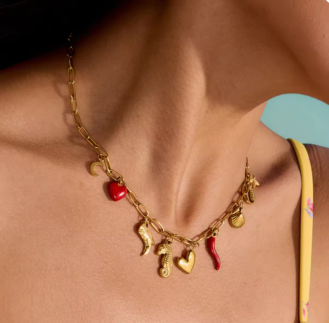 Sea You Soon Charms Necklace