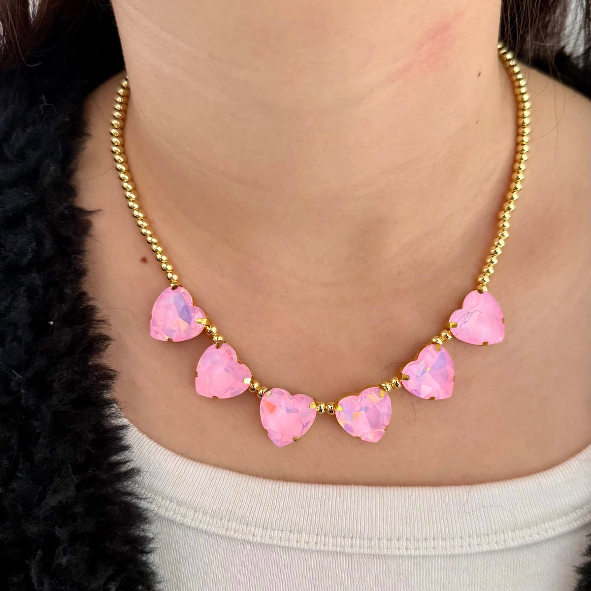 Sweet Heart Crystal Necklace