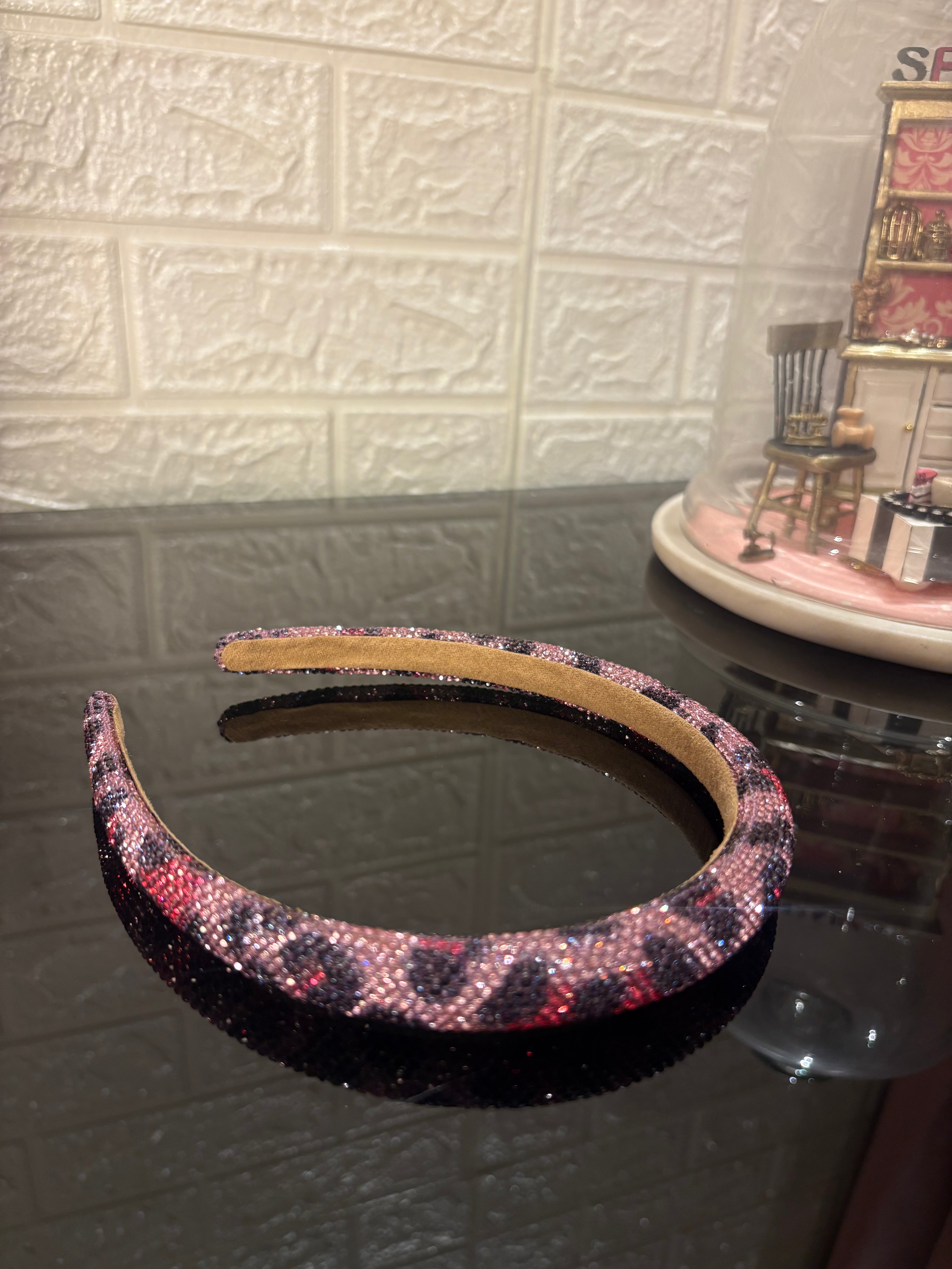 Red Rhinestone Studded Hairband