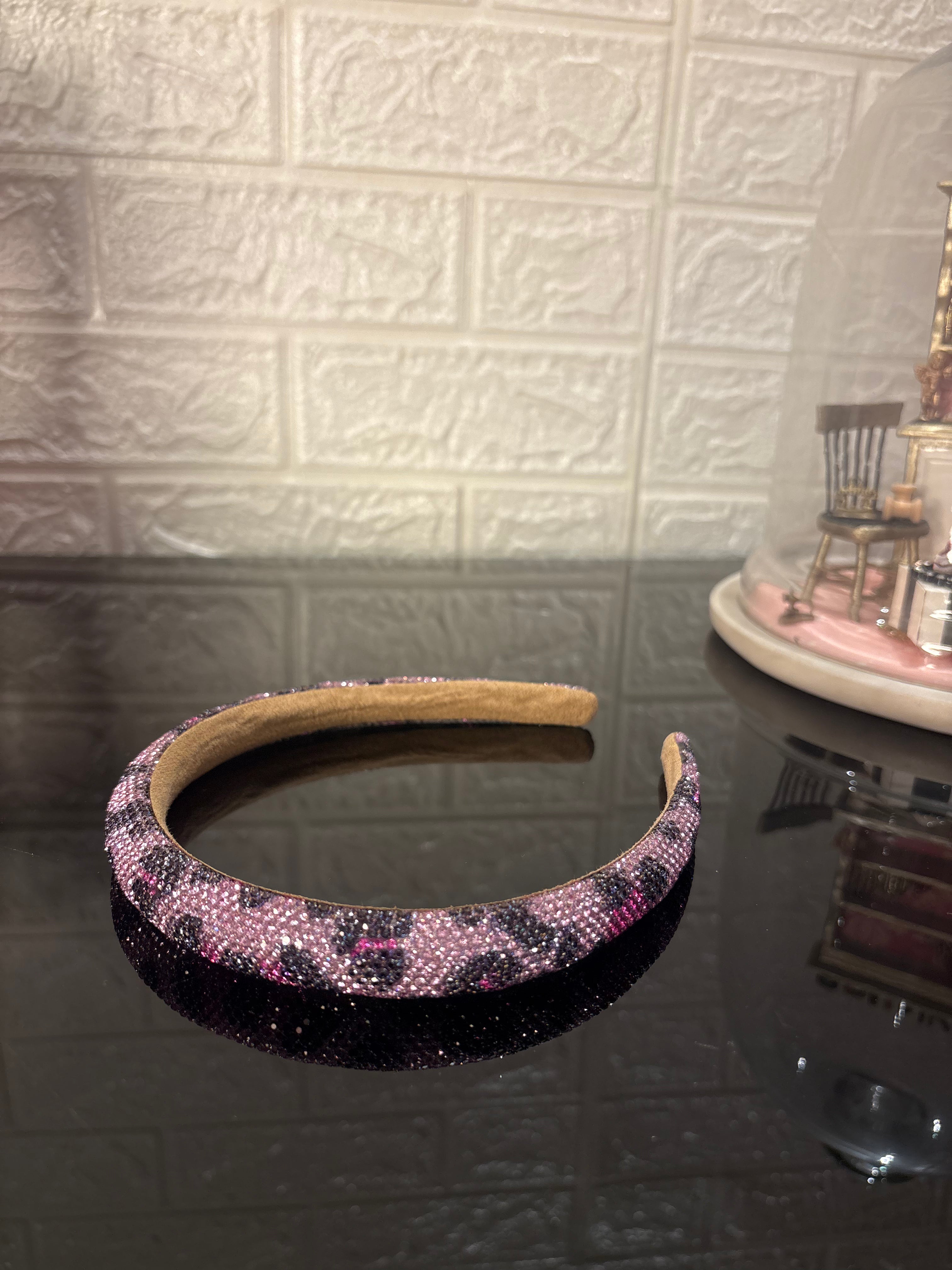 Fuschia Rhinestone Studded Hairband