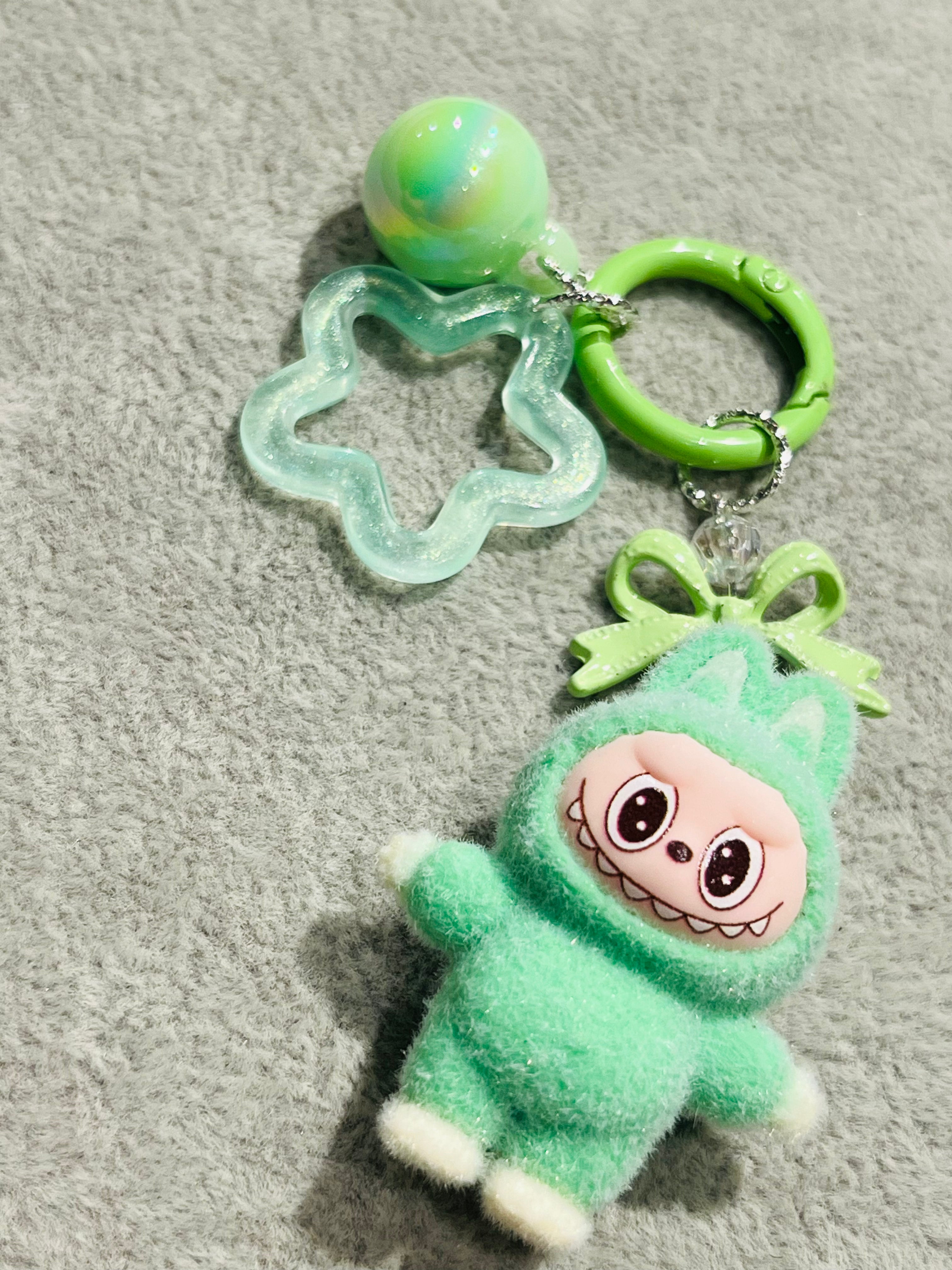 Fluffino Mint Green Labubu Bag Charm