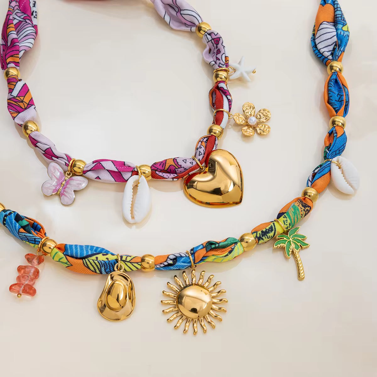 Golden Palm Paradise Necklace