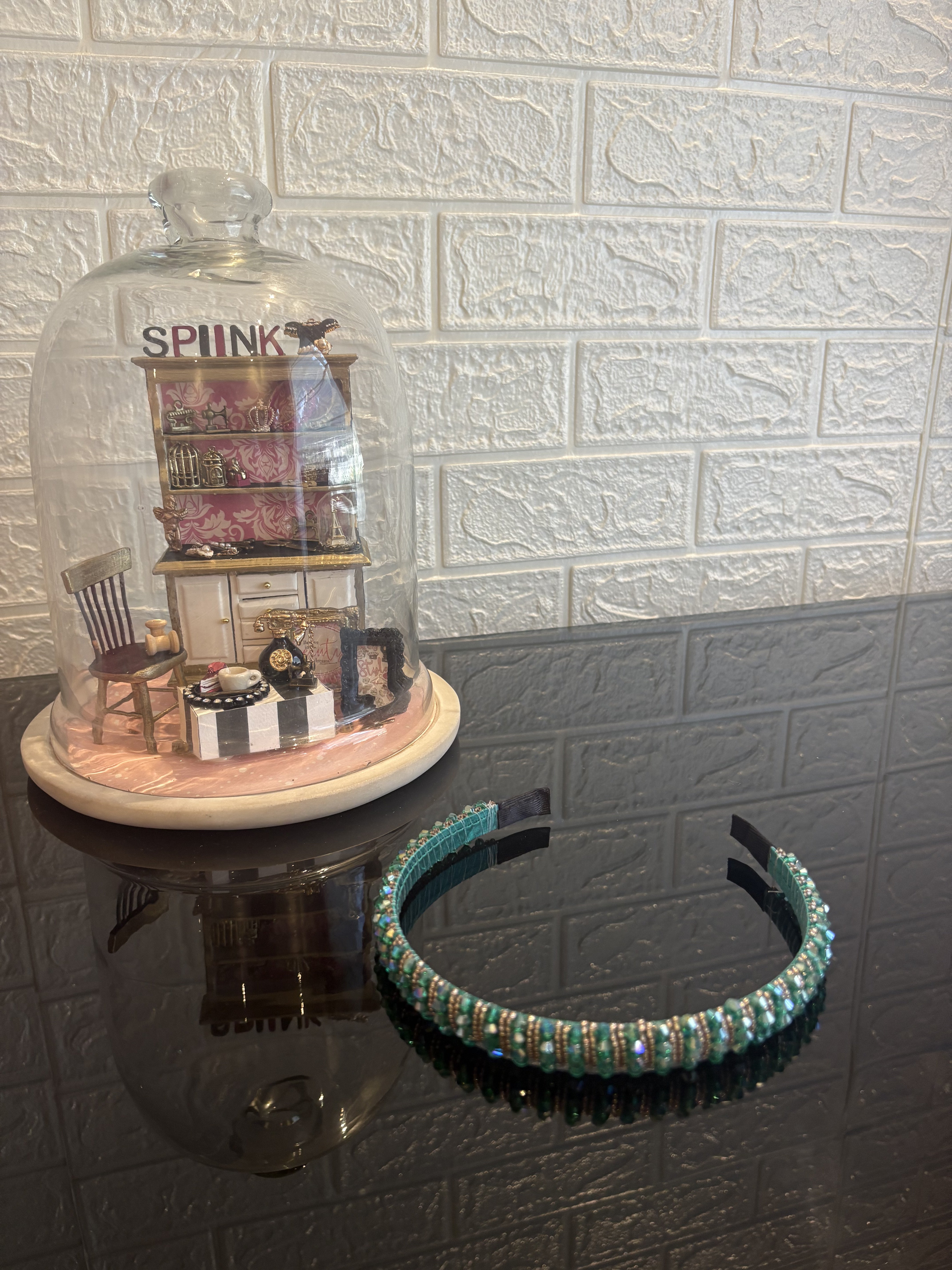 Green Beaded Hairband