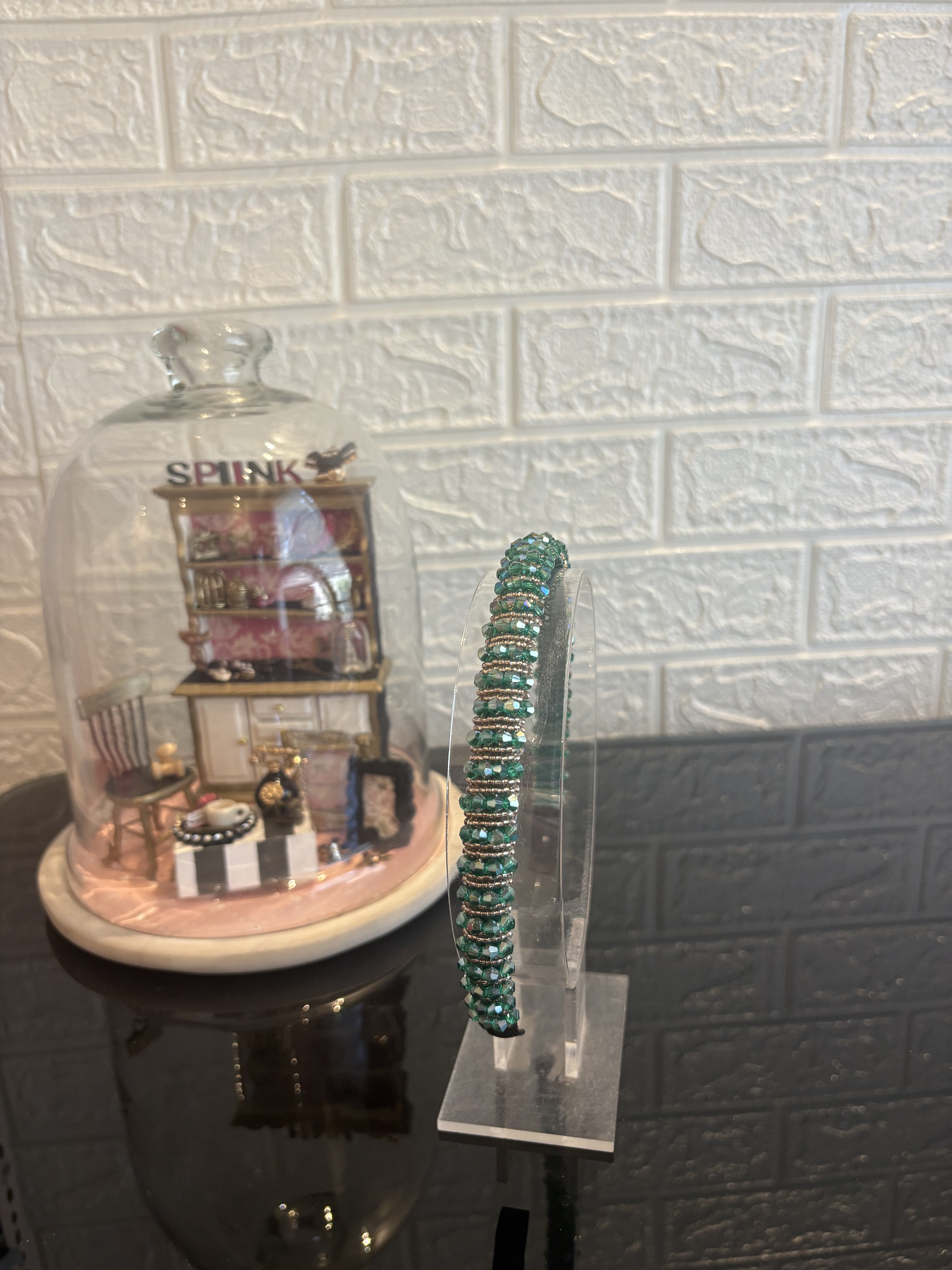 Green Beaded Hairband