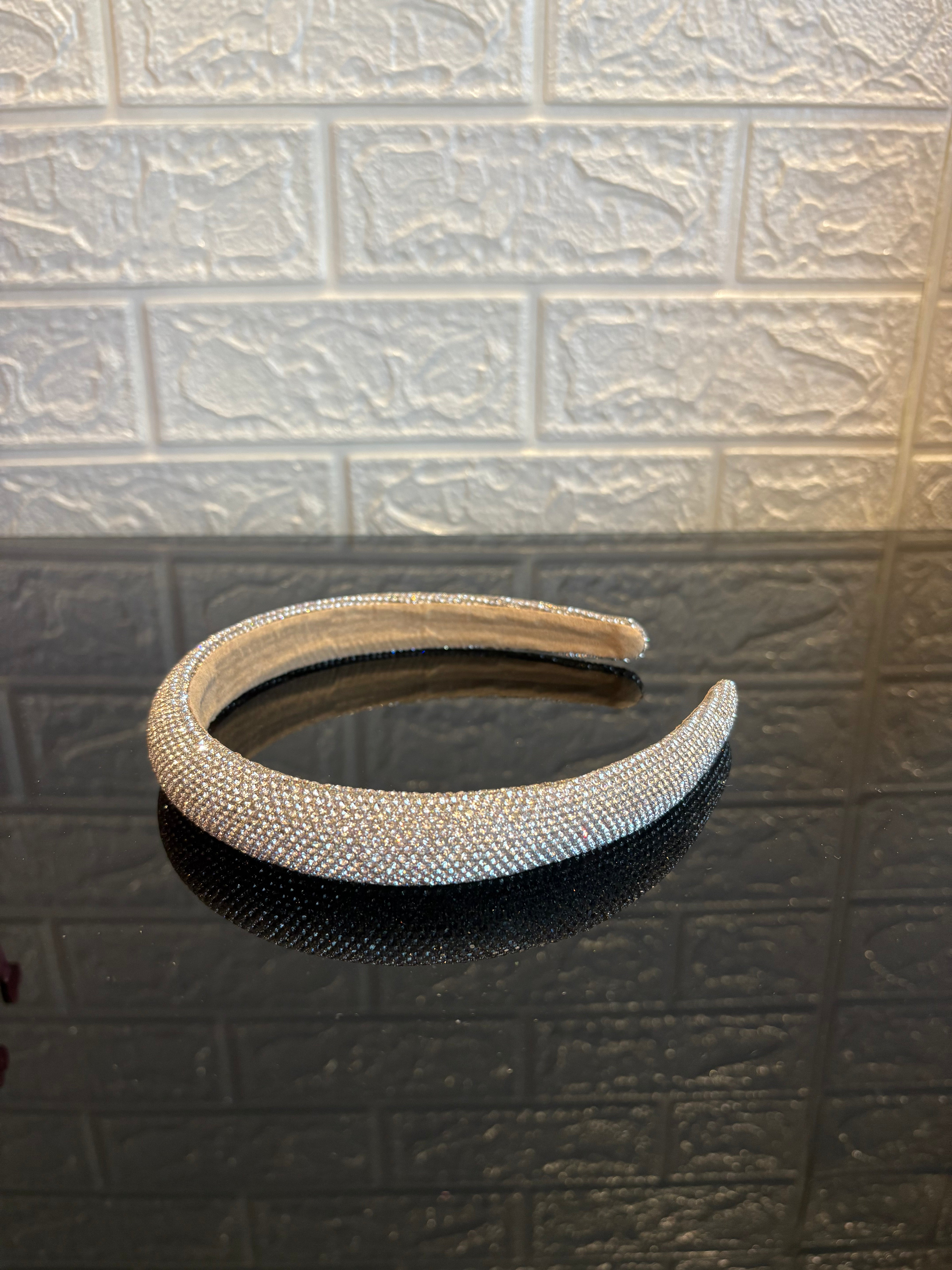 Crystelle Silver Rhinestone Hairband