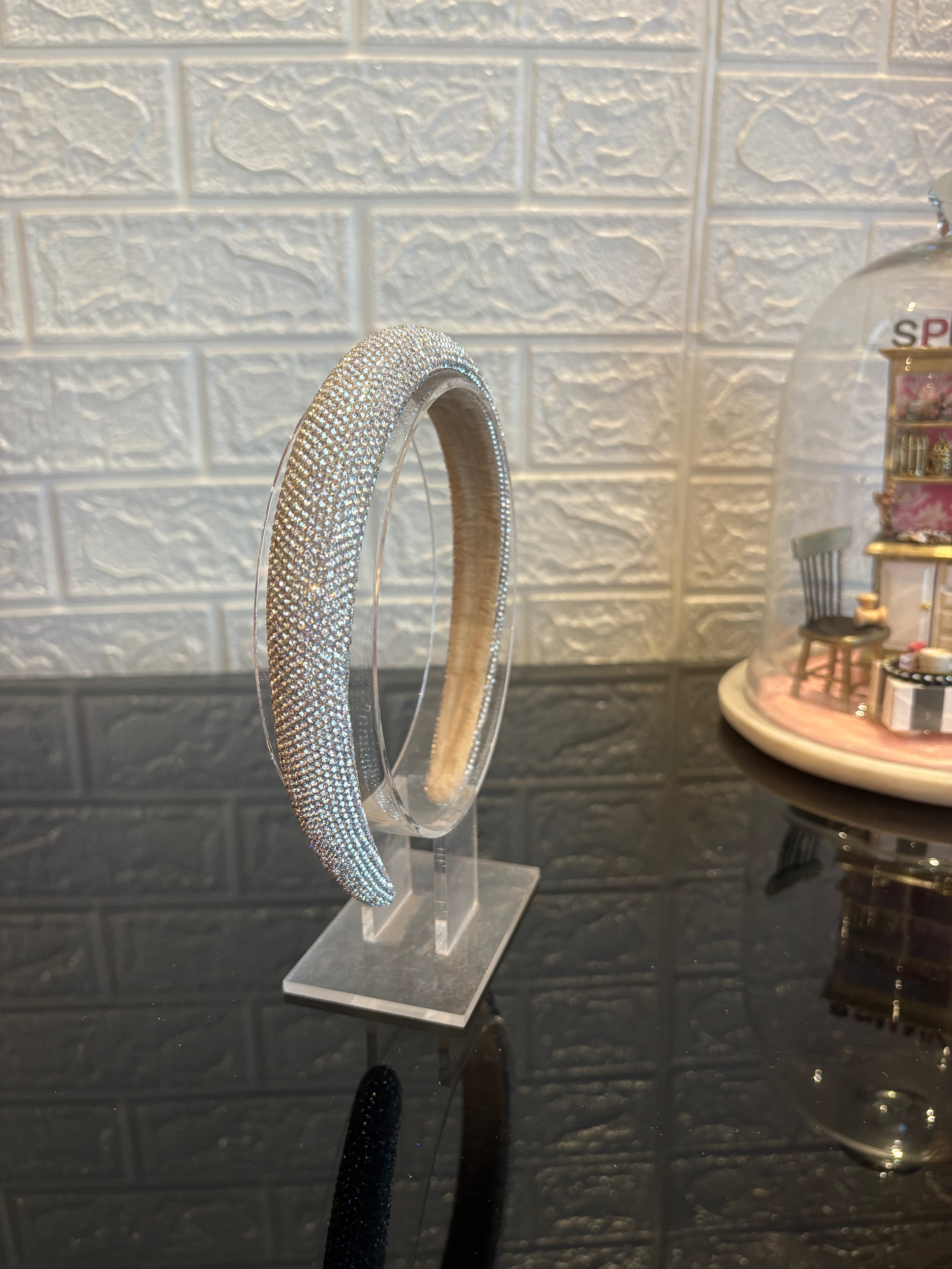 Crystelle Silver Rhinestone Hairband
