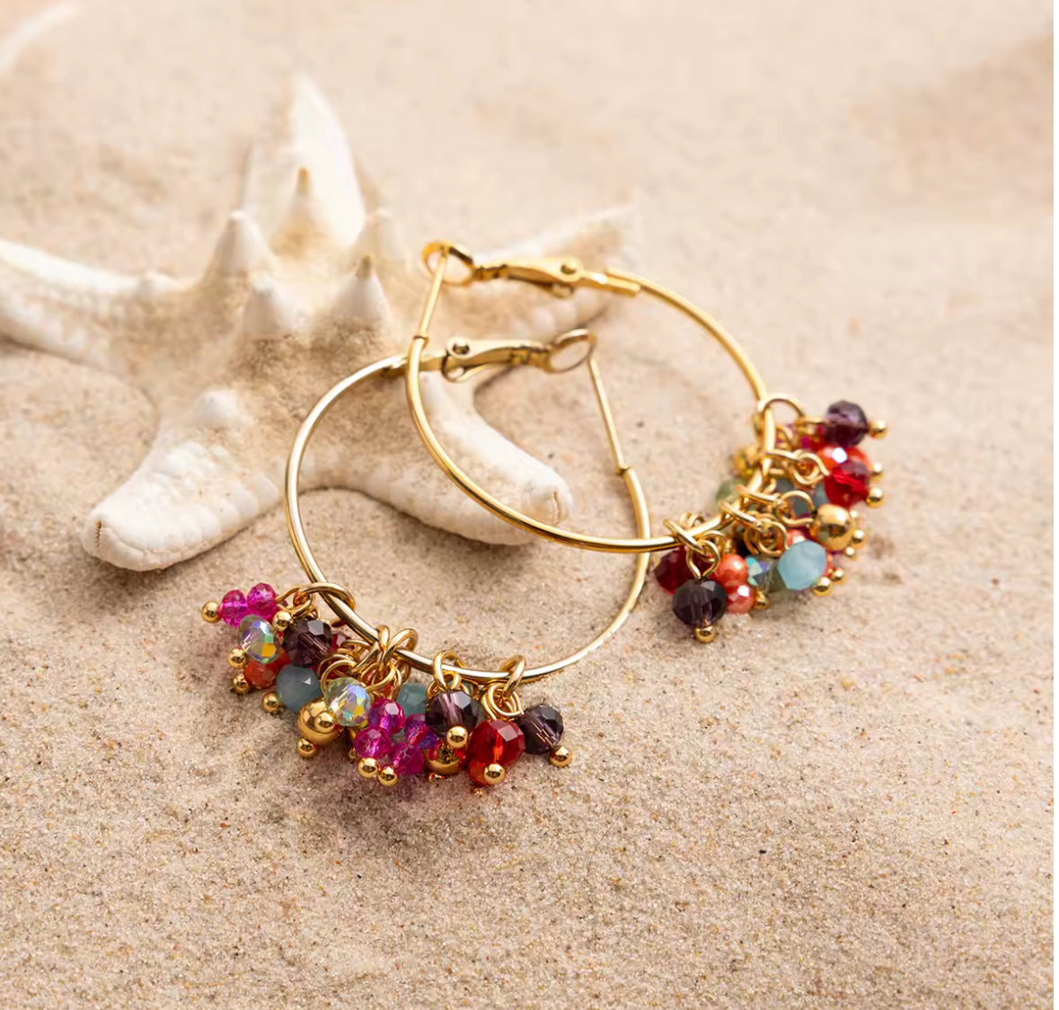 Fiesta Gem Hoops