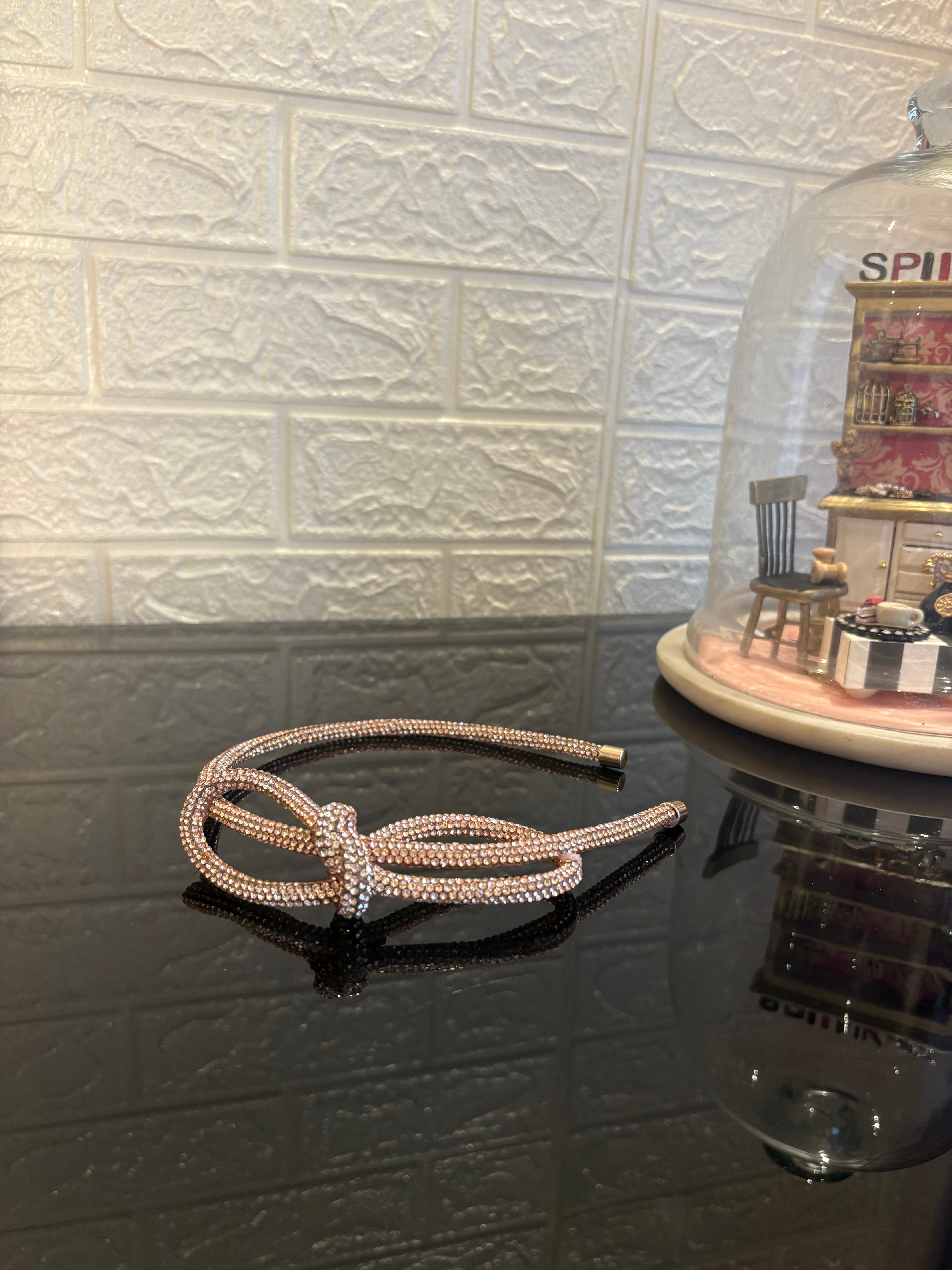 Gold Crystal Knot Hairband