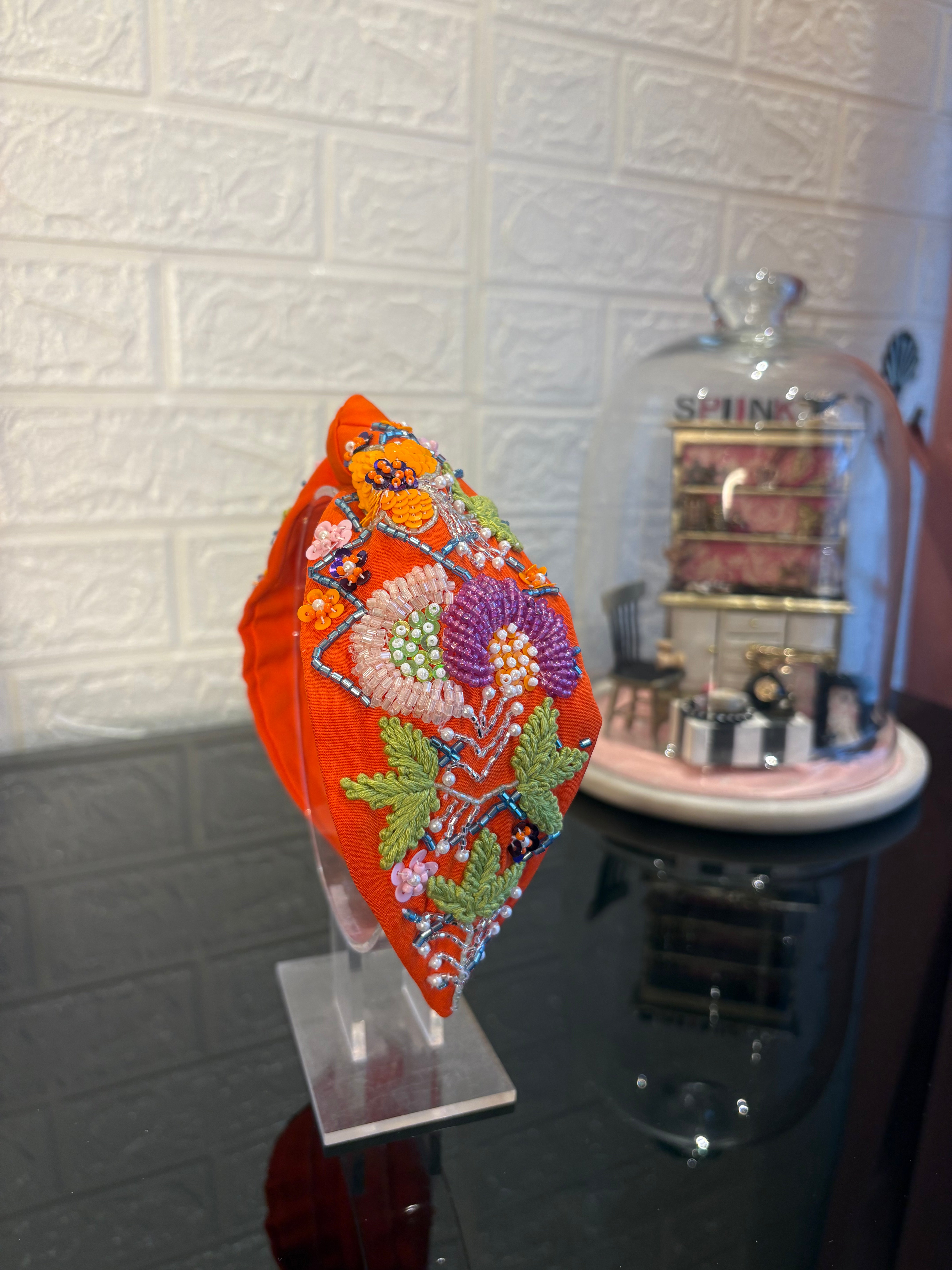 Orange Garden Glory Turban Hairband