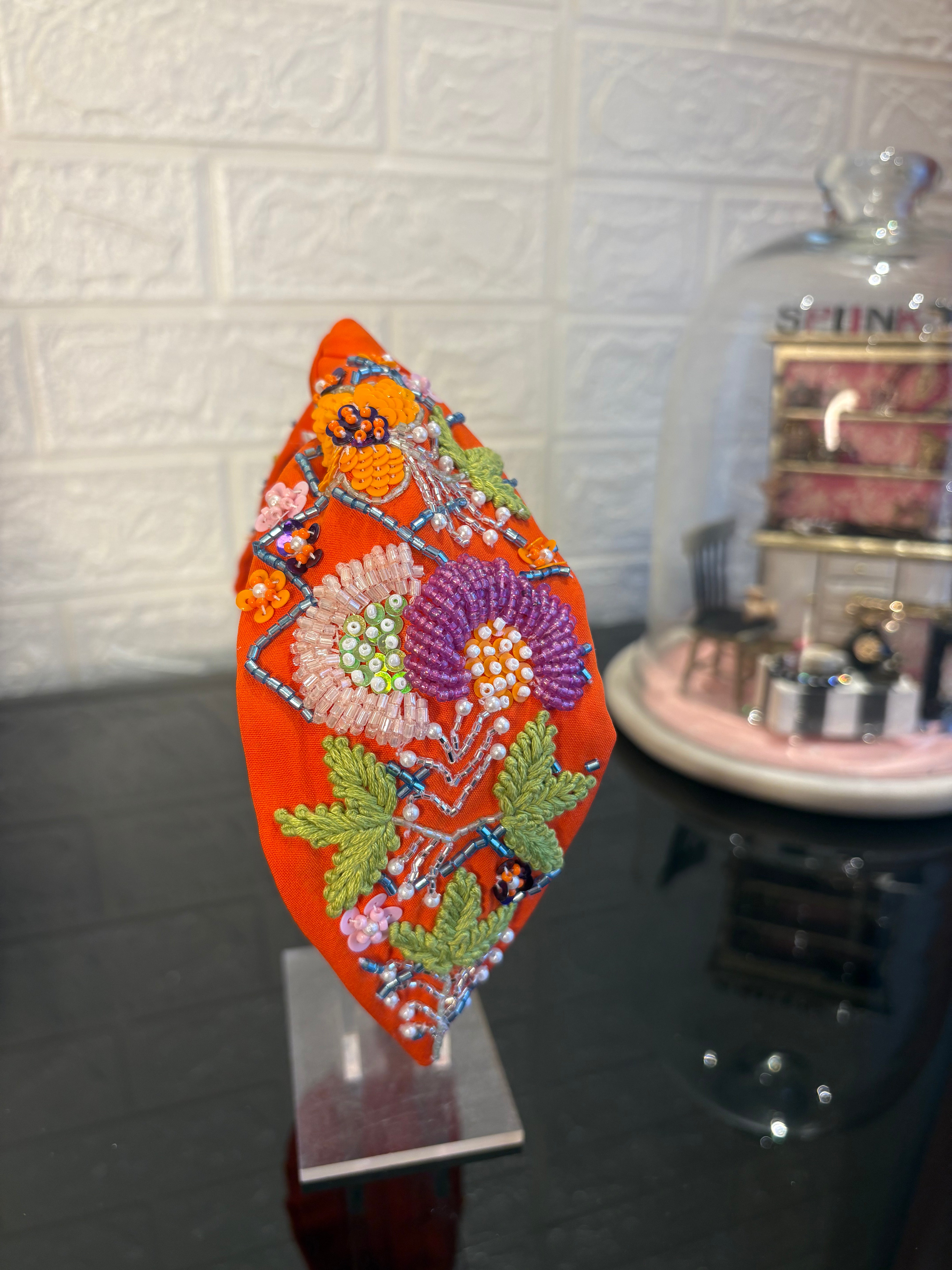 Orange Garden Glory Turban Hairband