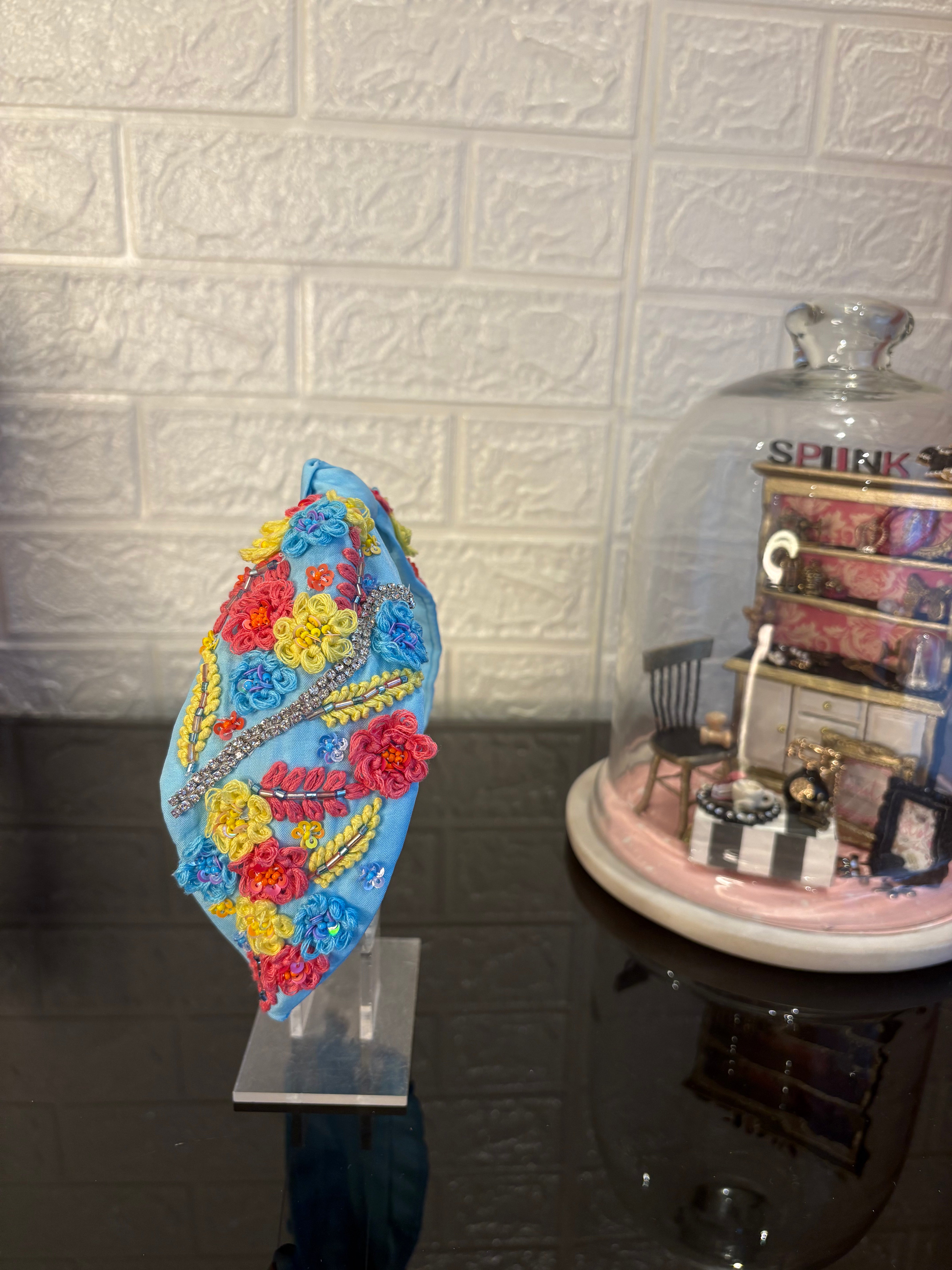 Spring Blue Party Turban Hairband