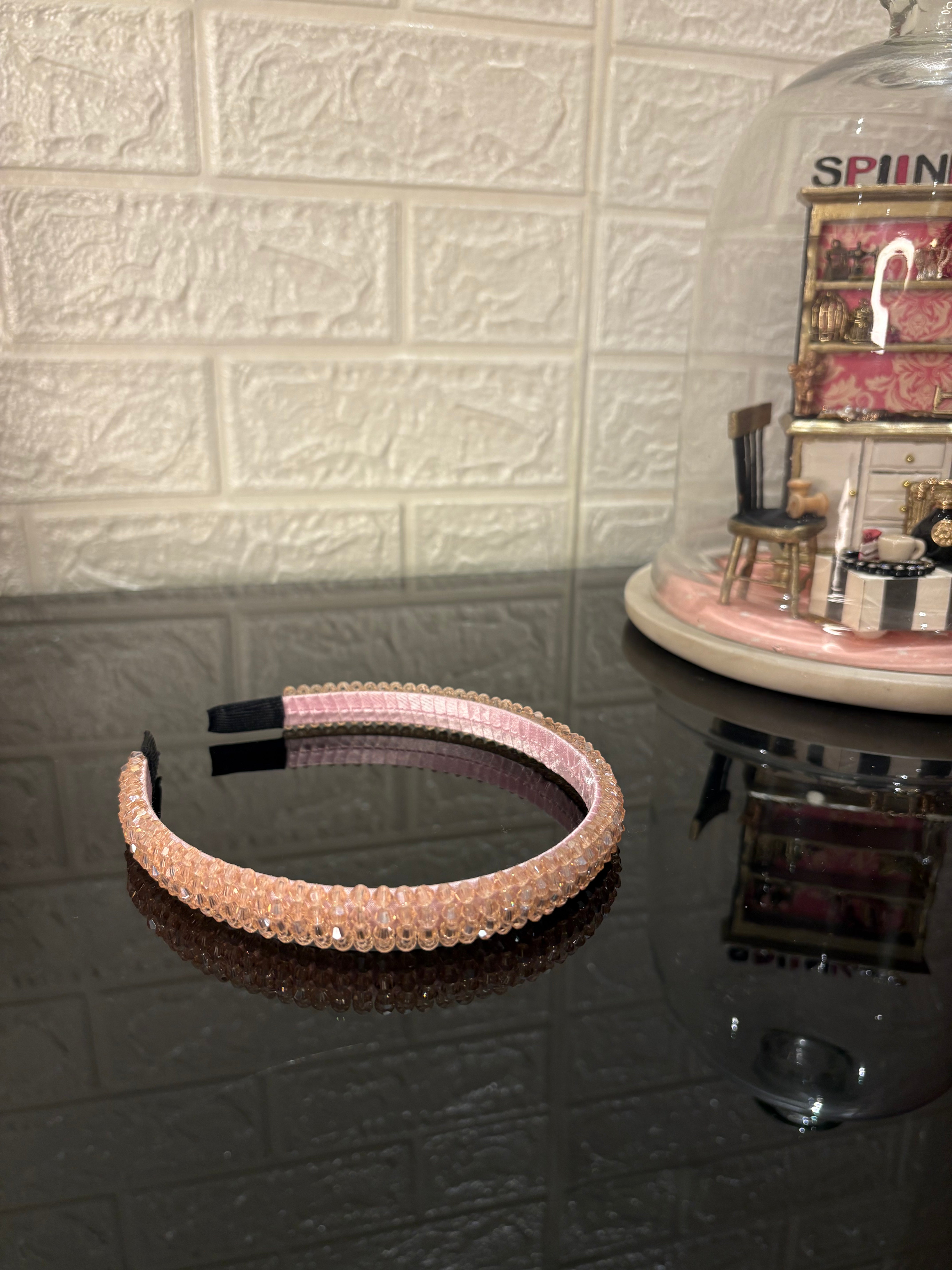 Beige Beaded Hairband