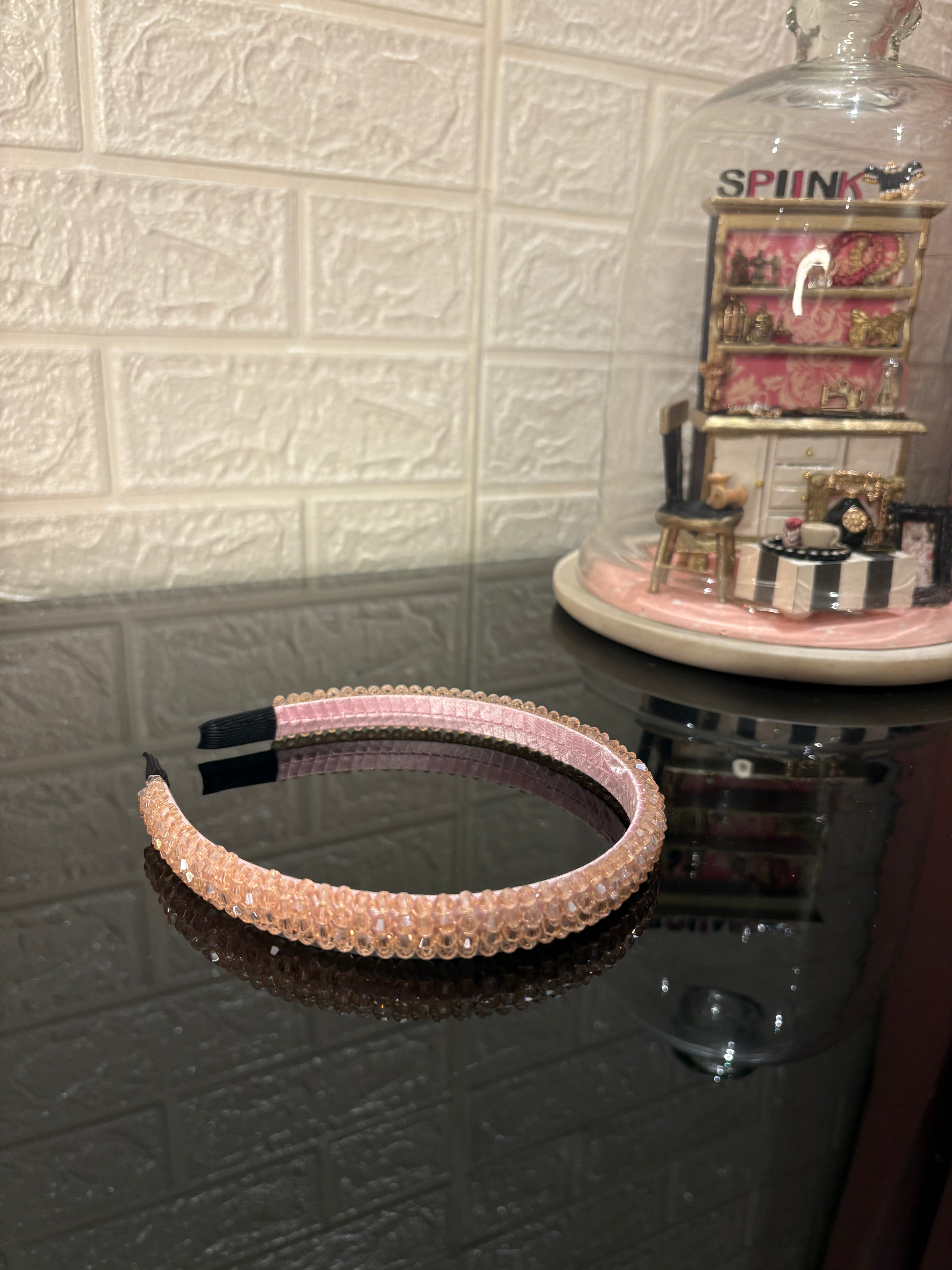 Beige Beaded Hairband