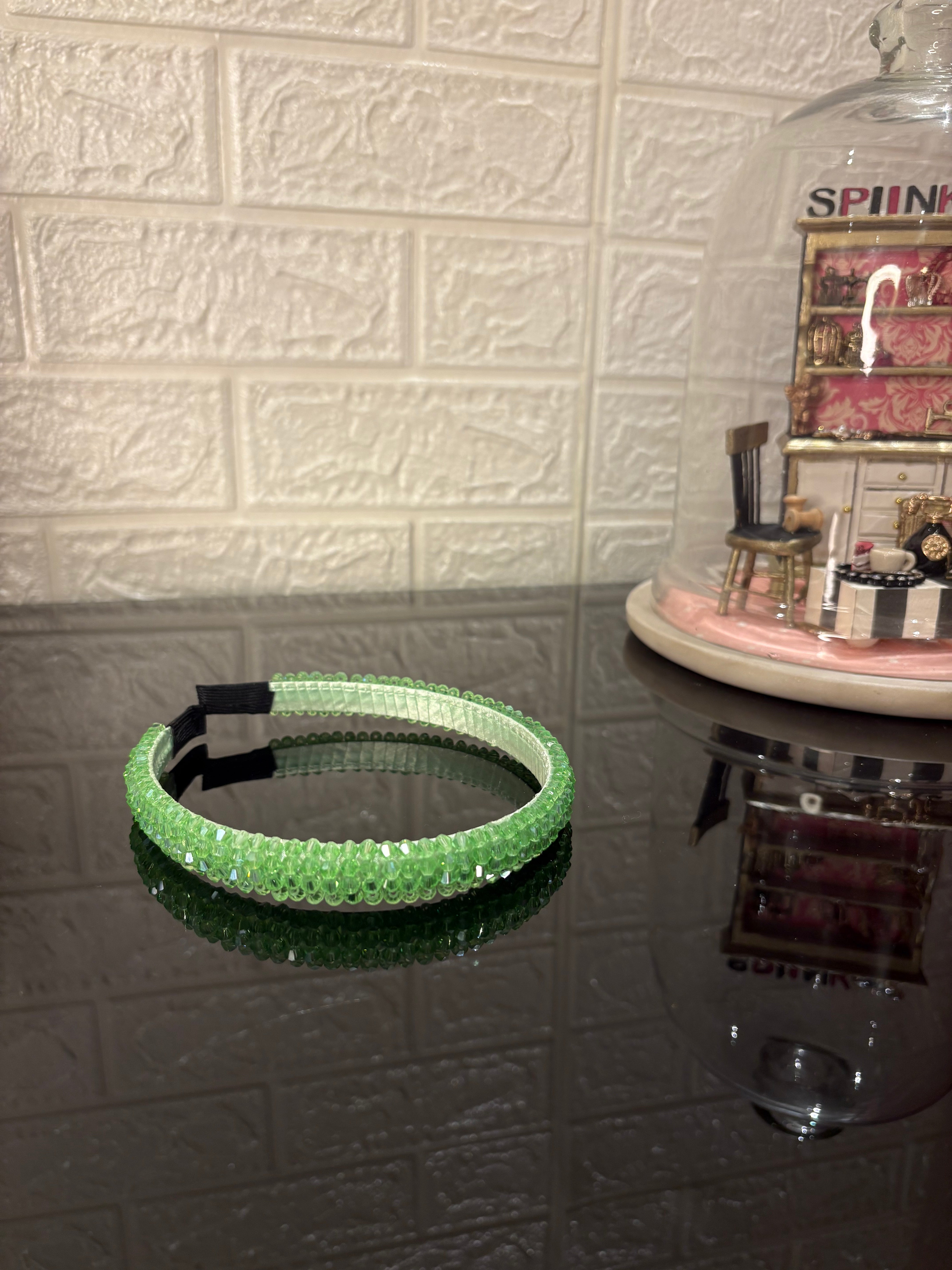 Light Green Beaded Hairband